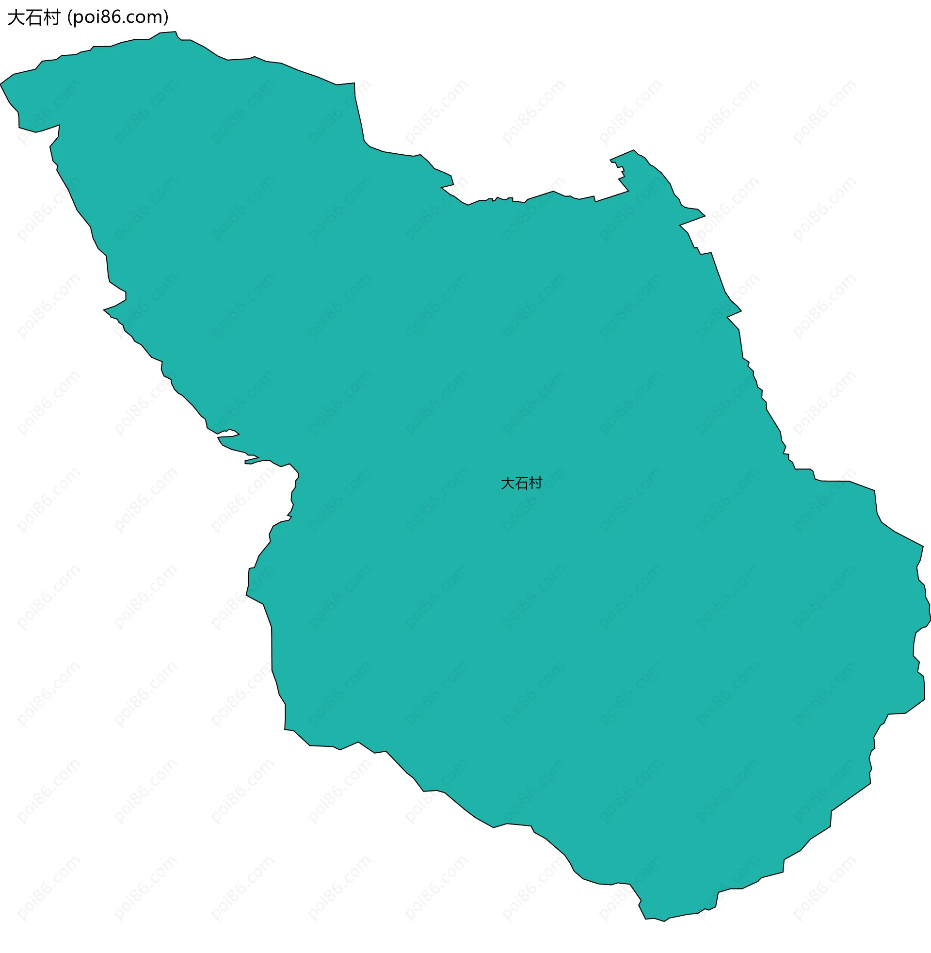 大石村边界地图