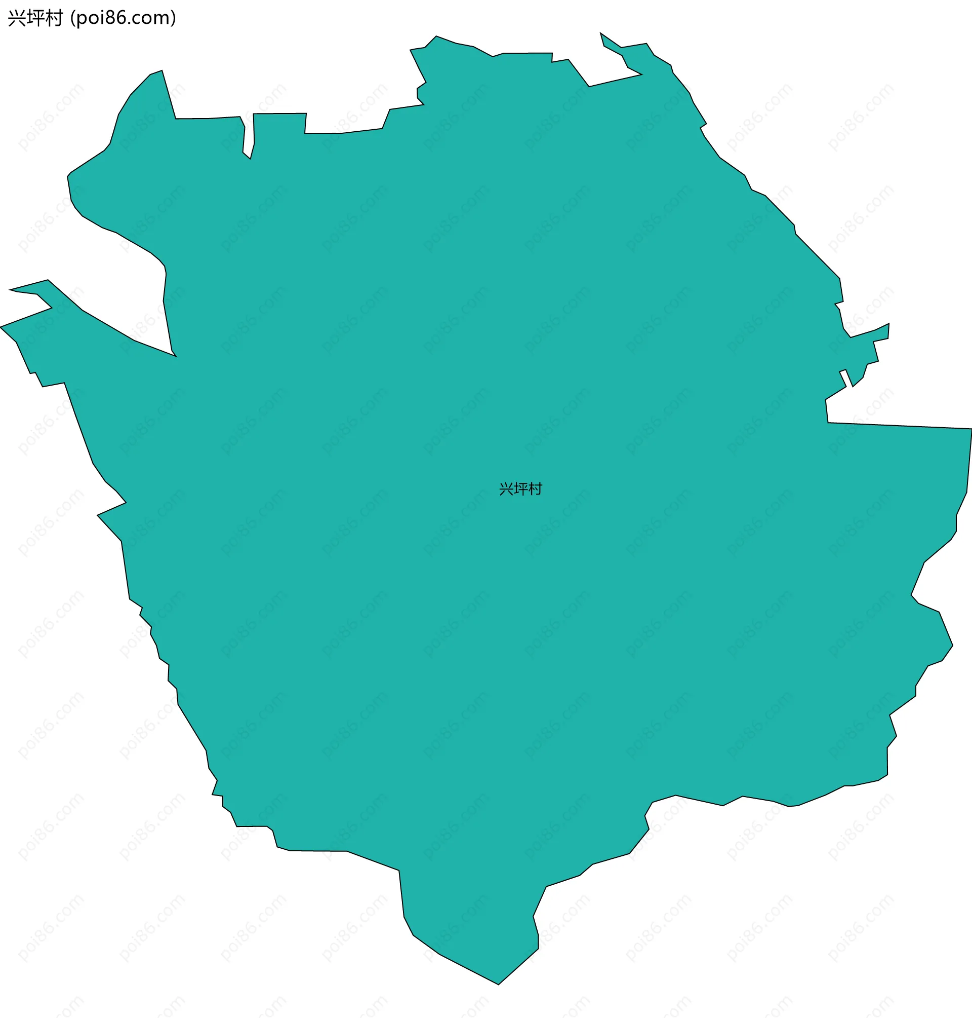 兴坪村边界地图