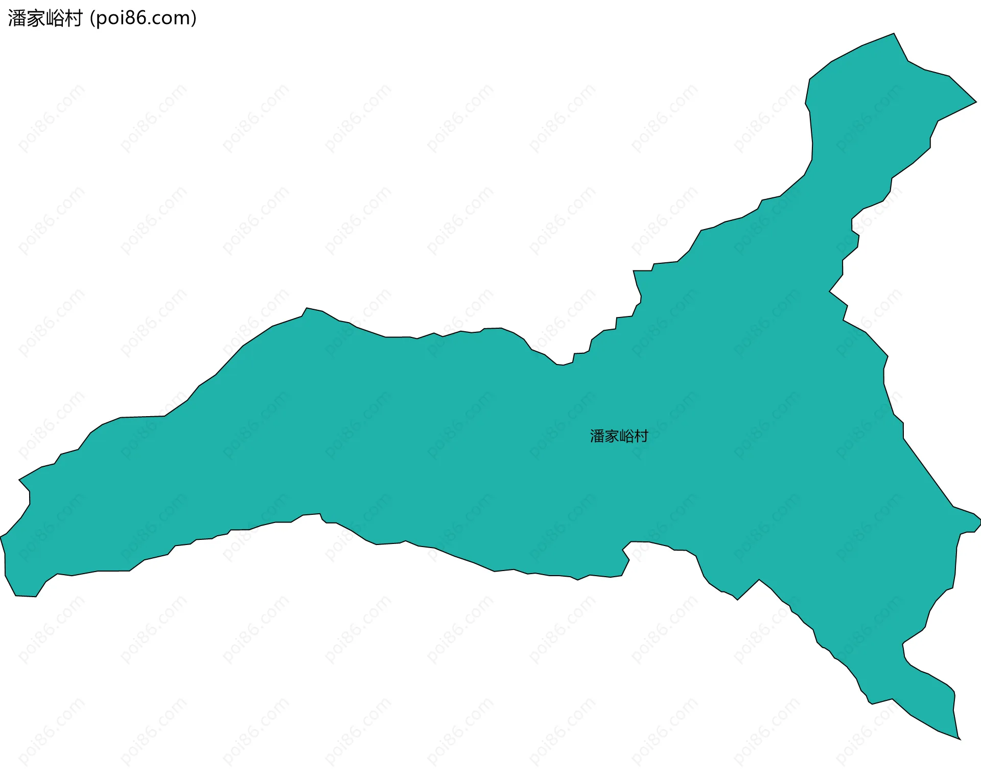 潘家峪村边界地图