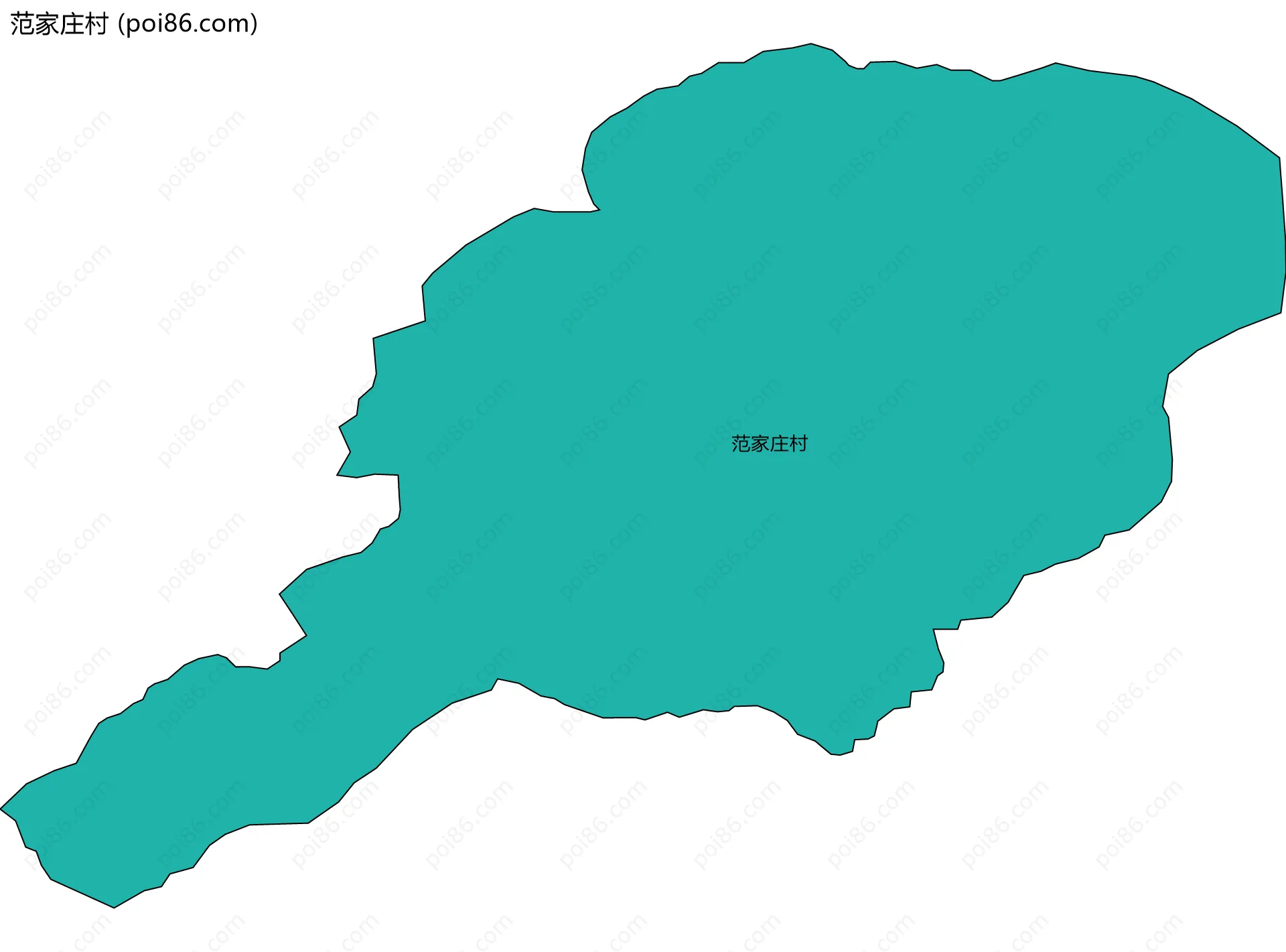 范家庄村边界地图