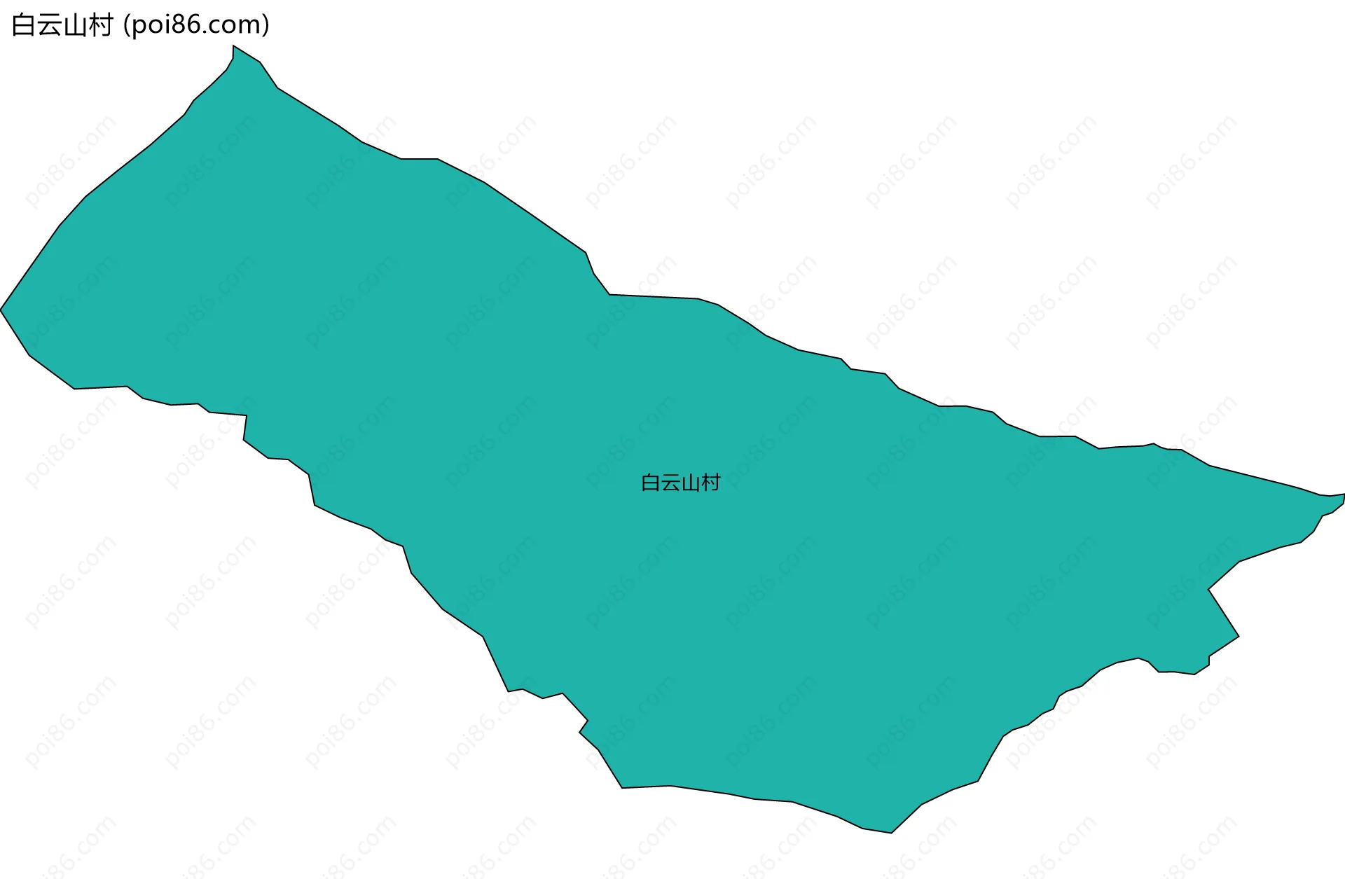 白云山村边界地图