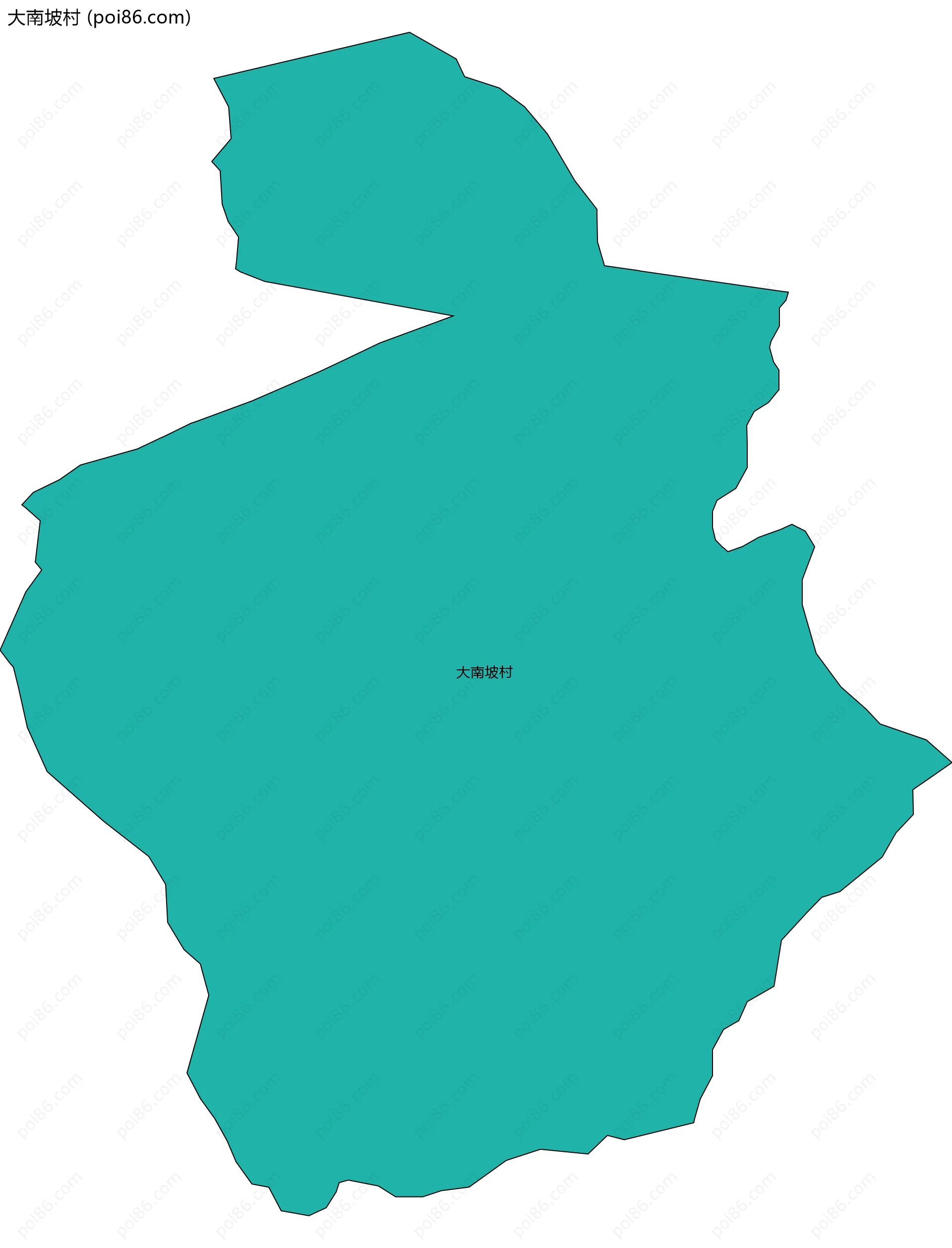 大南坡村边界地图