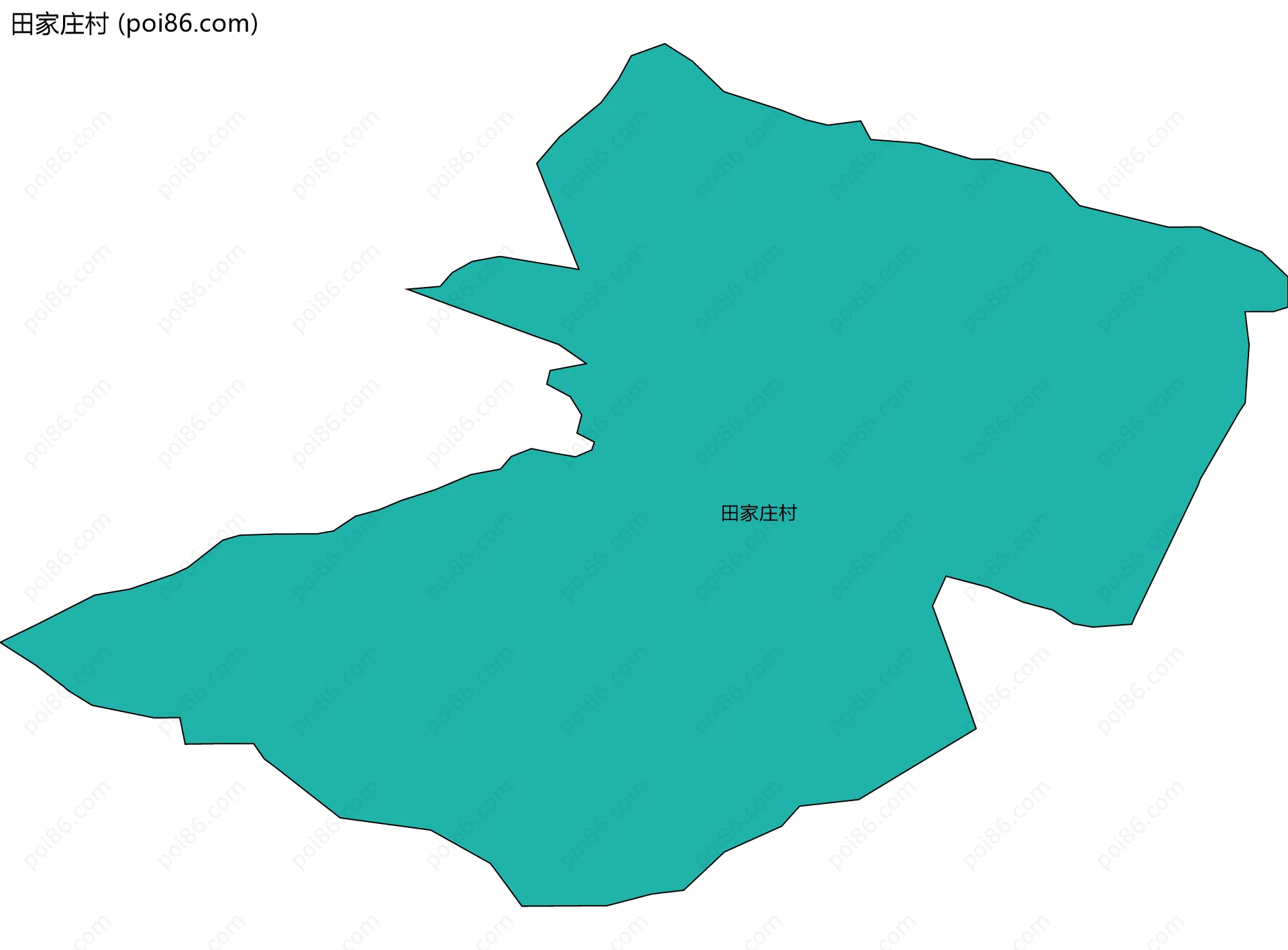 田家庄村边界地图