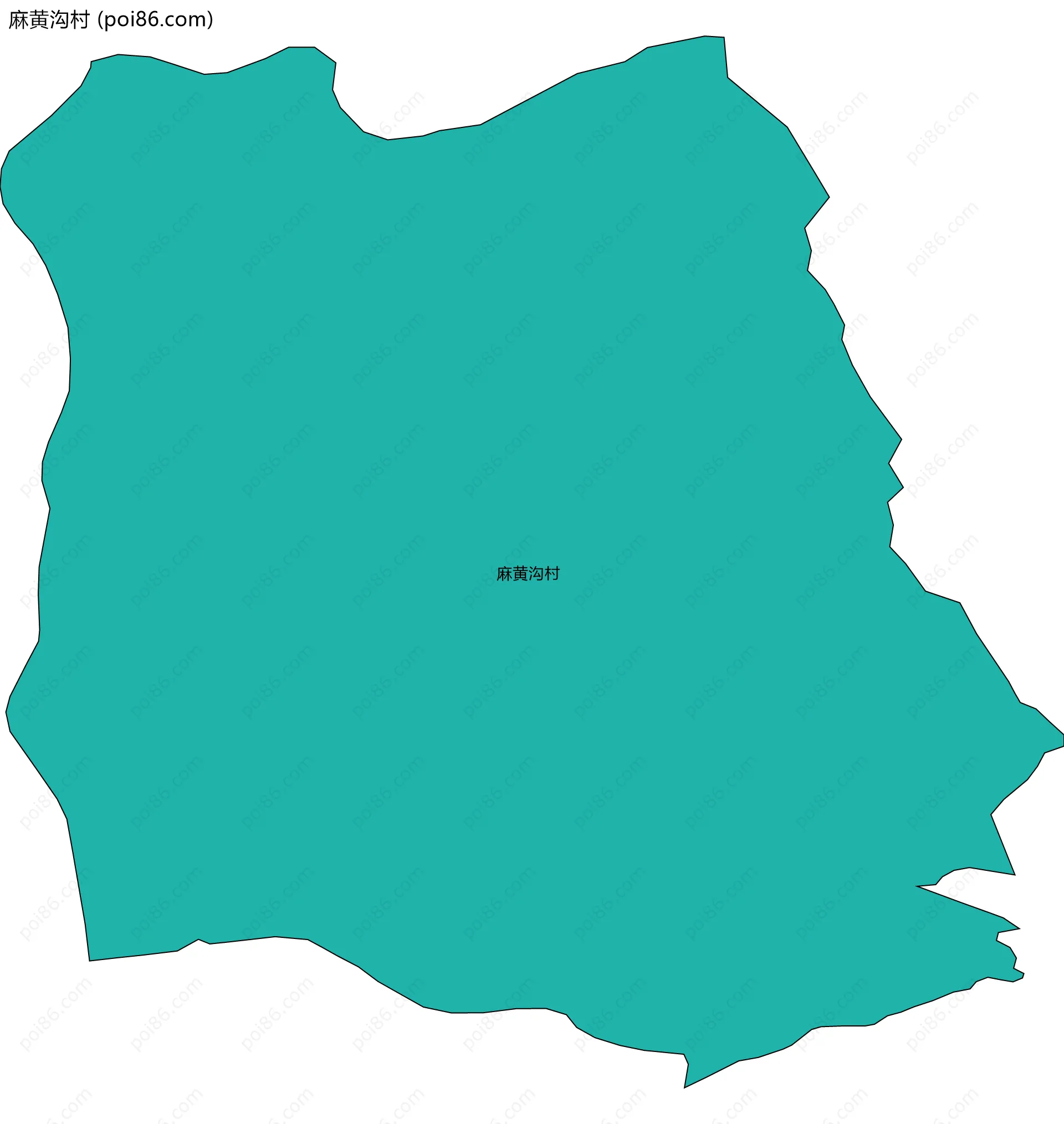 麻黄沟村边界地图