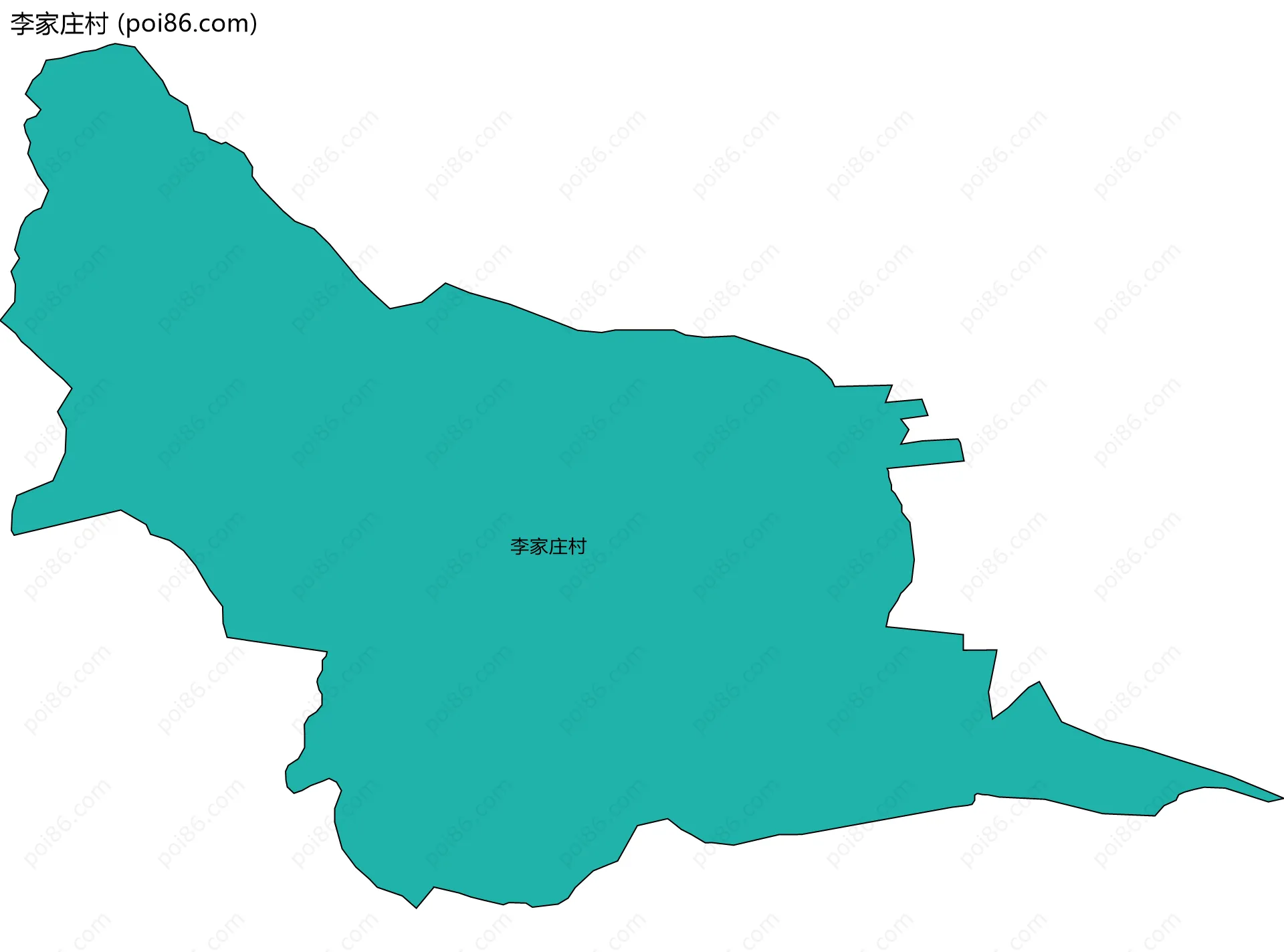 李家庄村边界地图