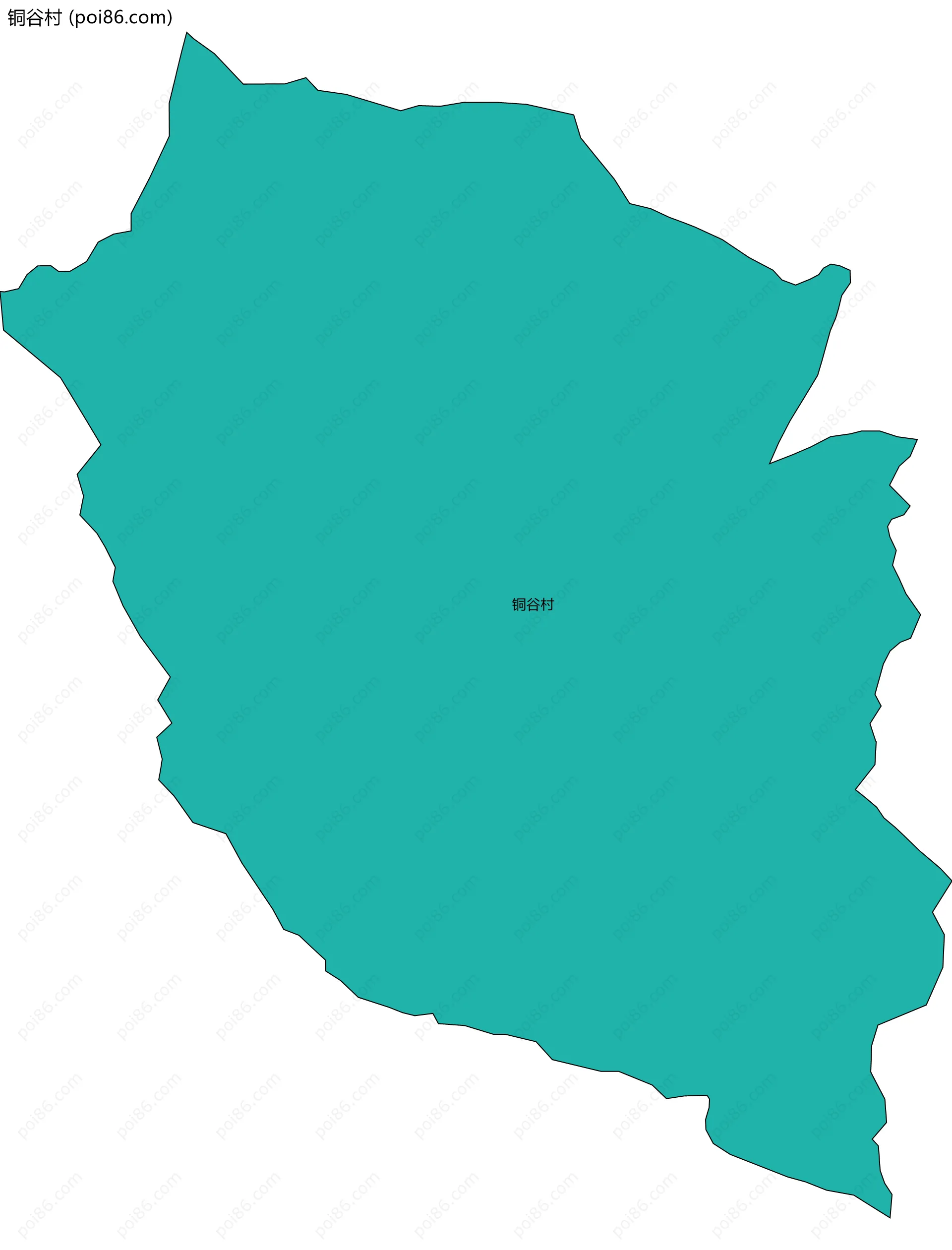 铜谷村边界地图