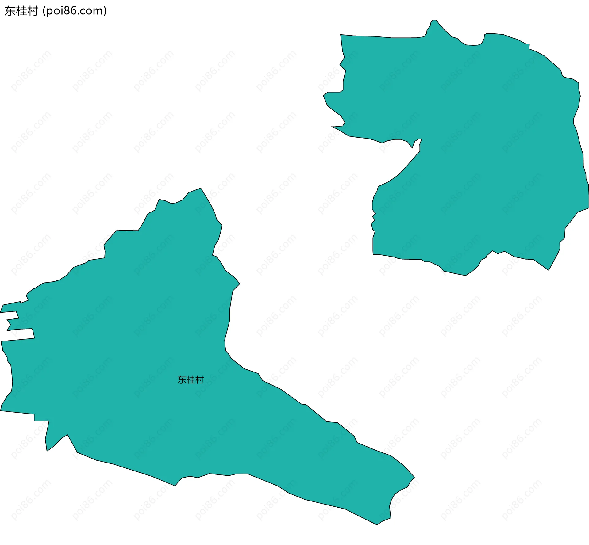 东桂村边界地图