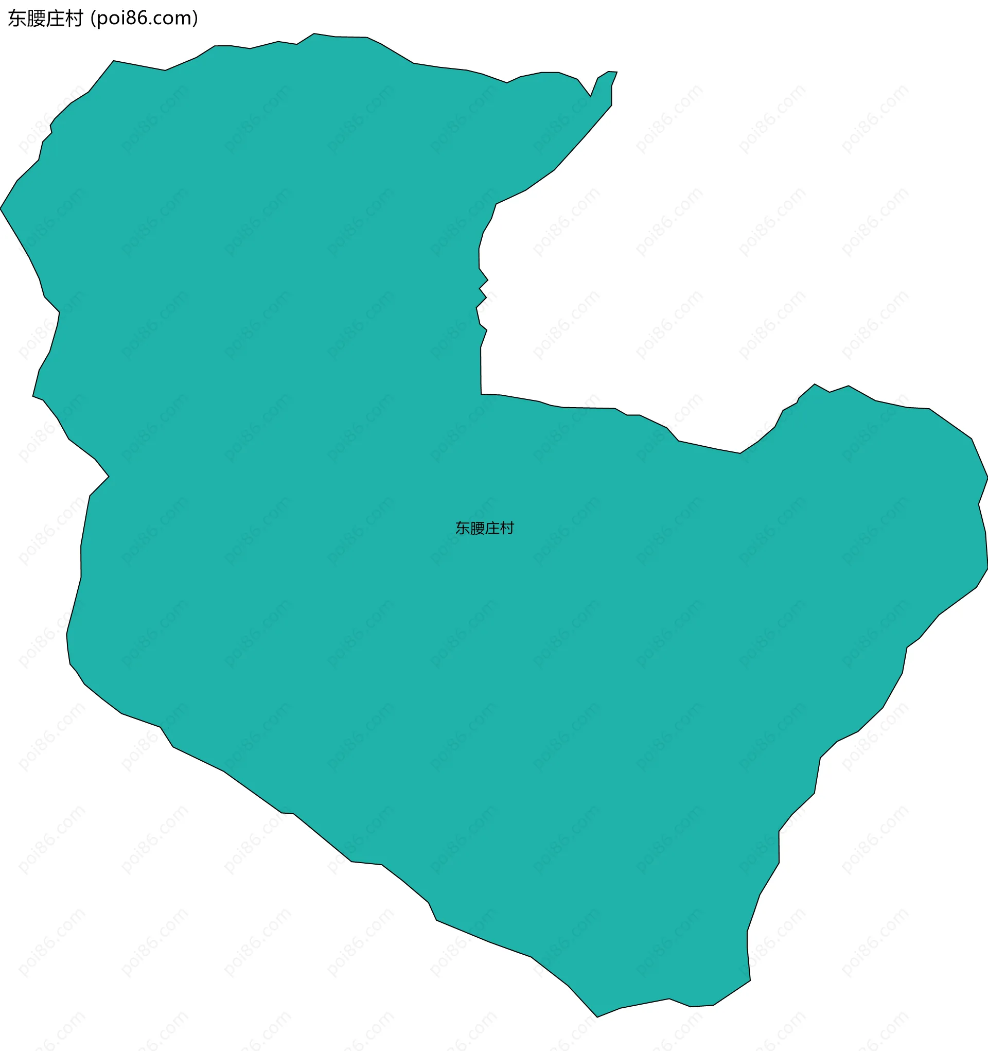 东腰庄村边界地图