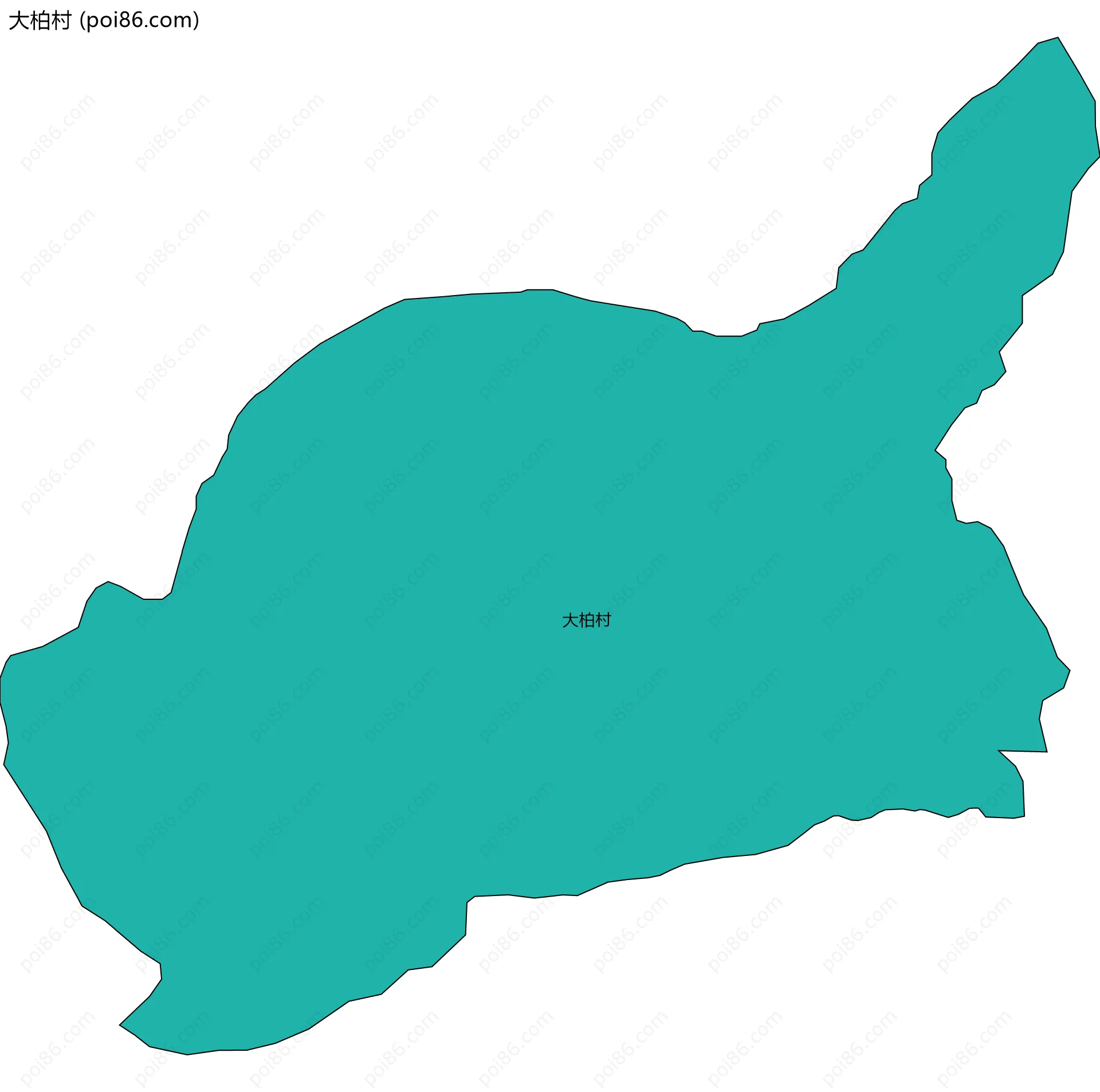 大柏村边界地图