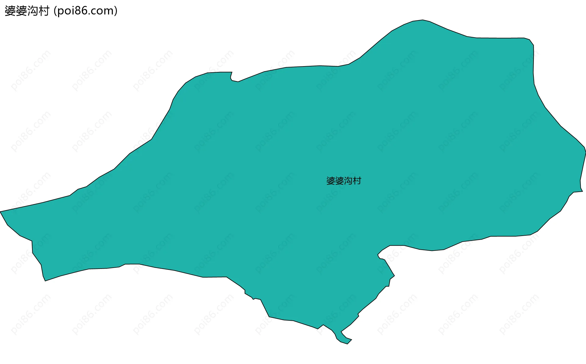 婆婆沟村边界地图