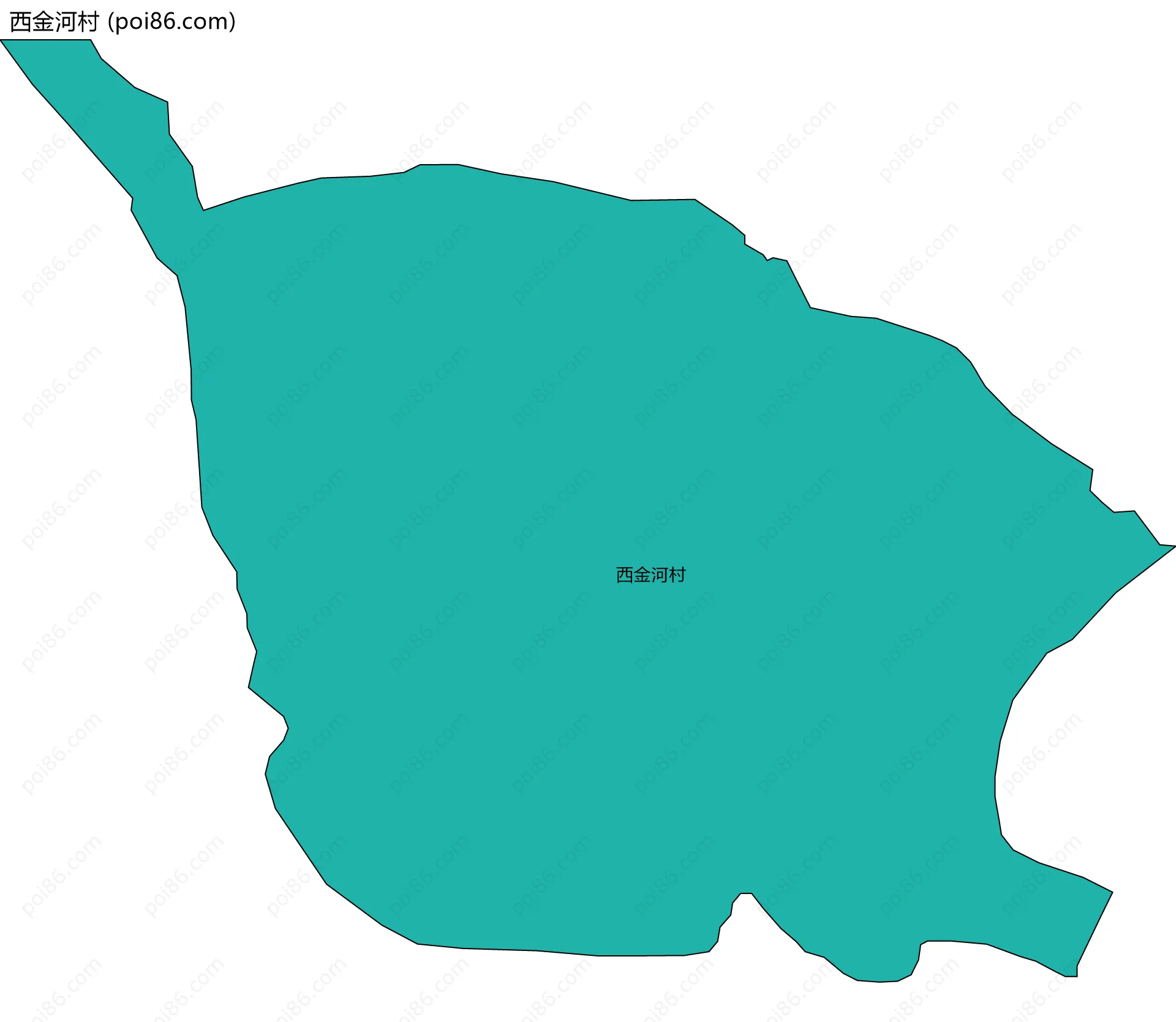 西金河村边界地图