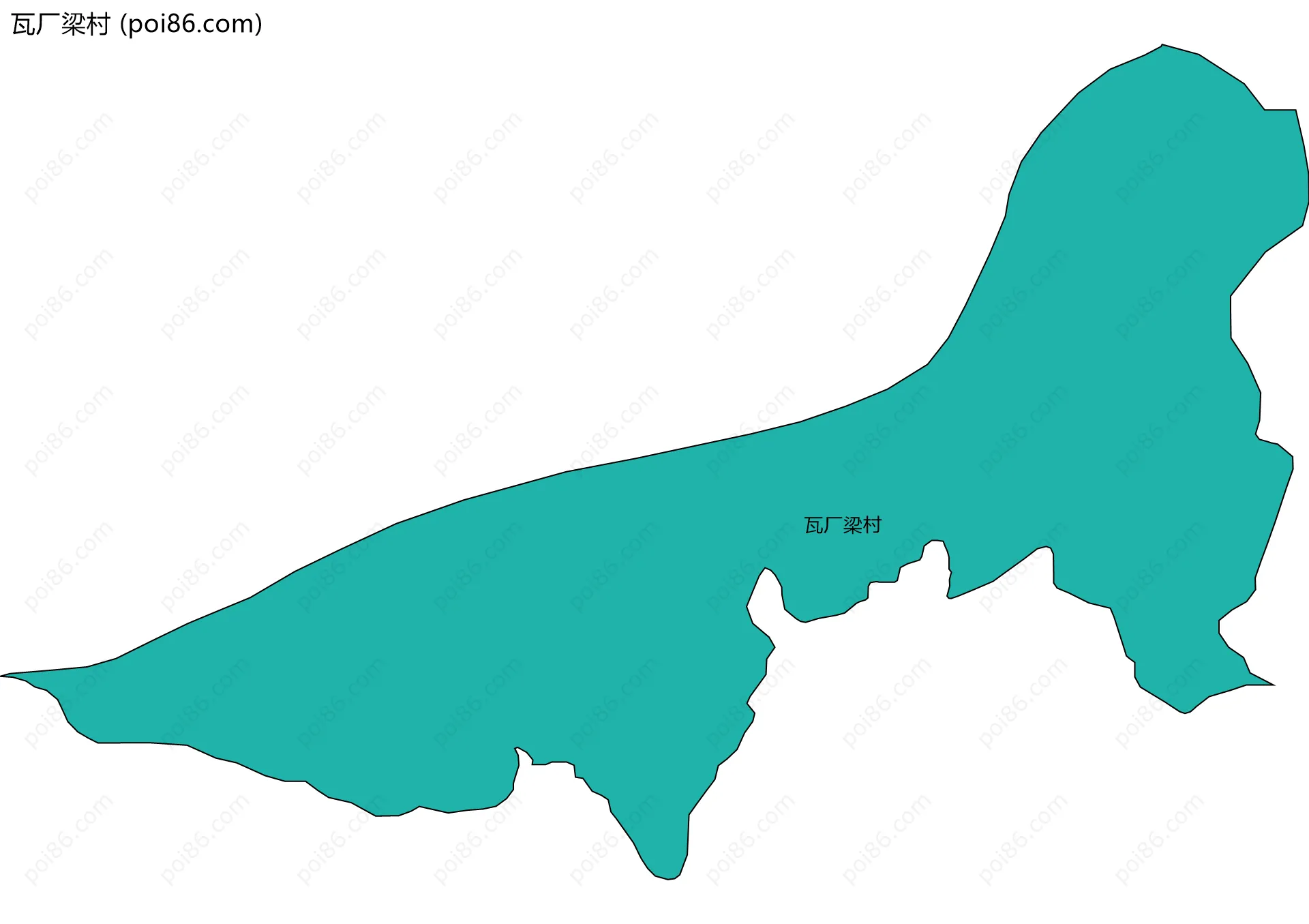 瓦厂梁村边界地图