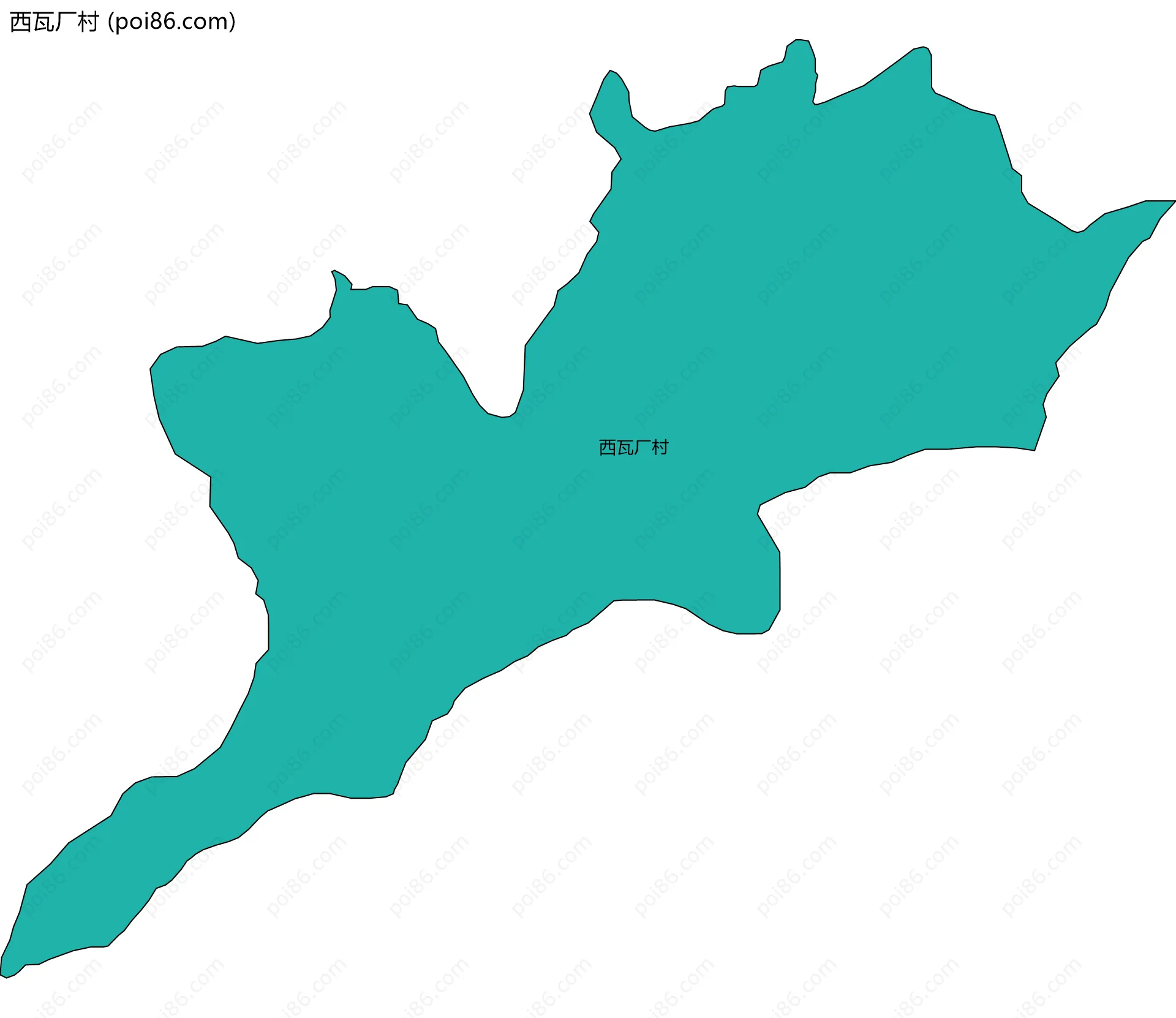 西瓦厂村边界地图