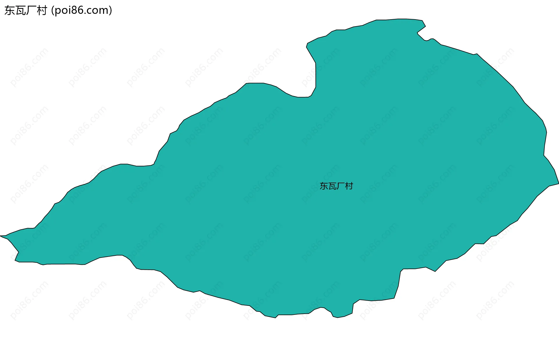 东瓦厂村边界地图