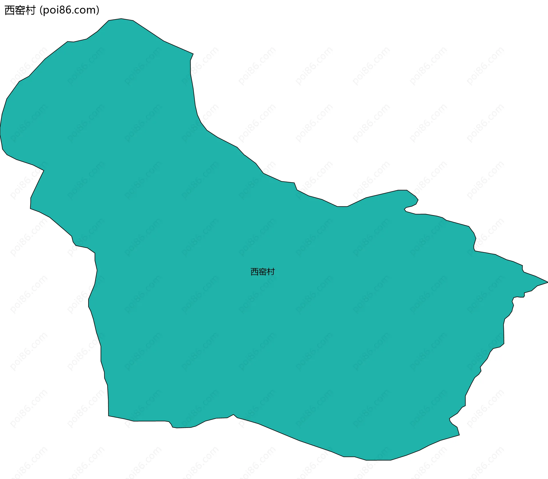 西窑村边界地图