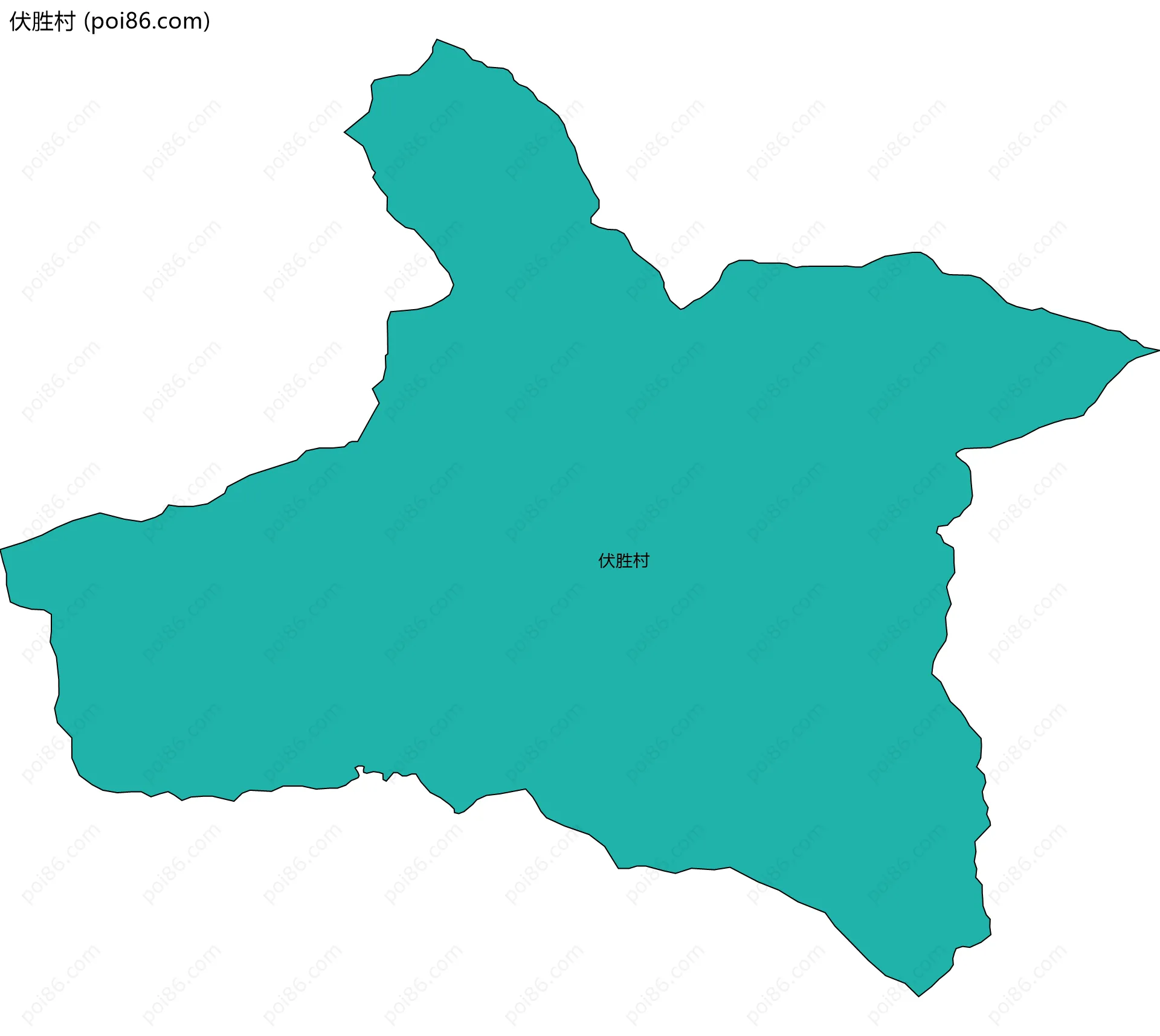 伏胜村边界地图