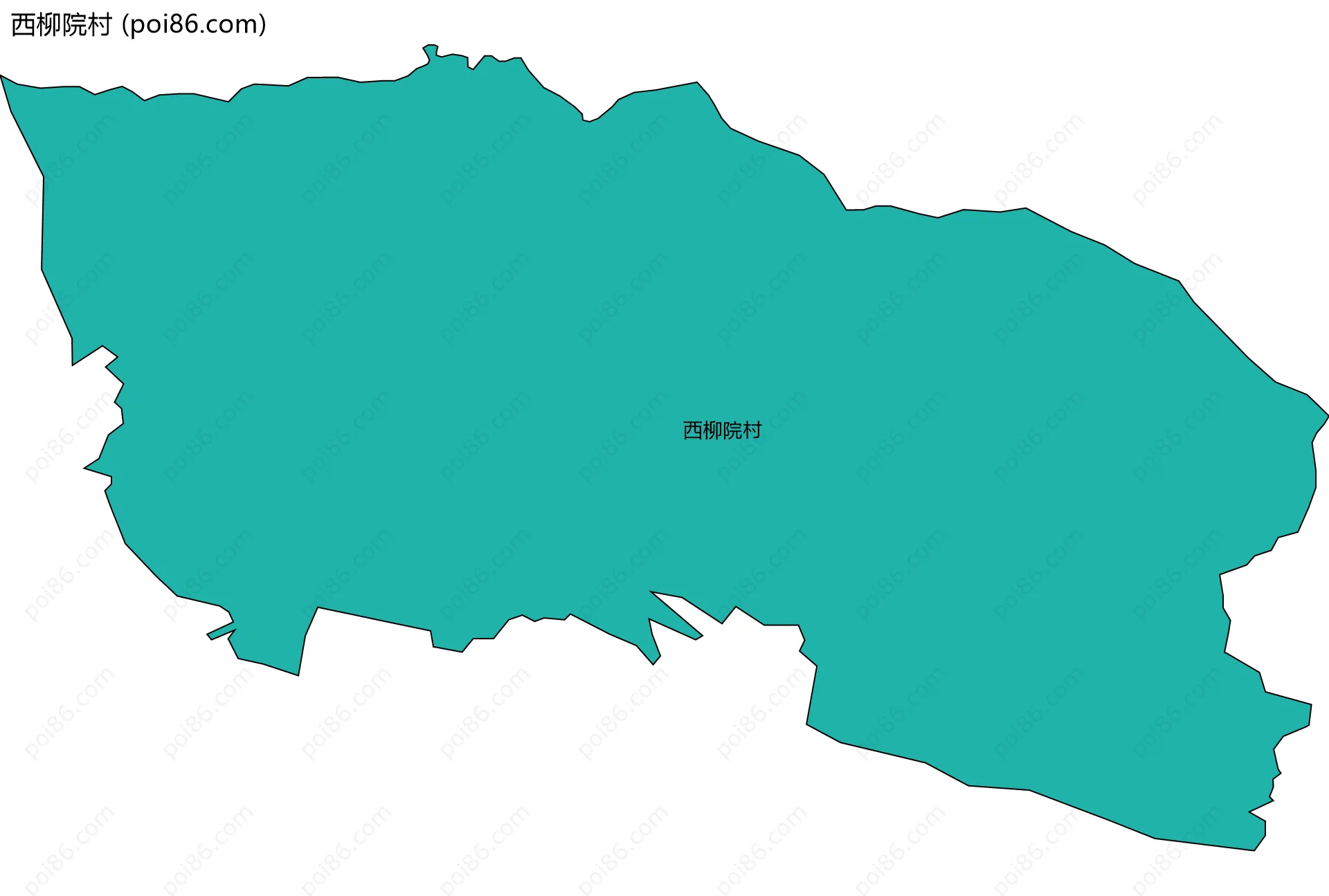 西柳院村边界地图