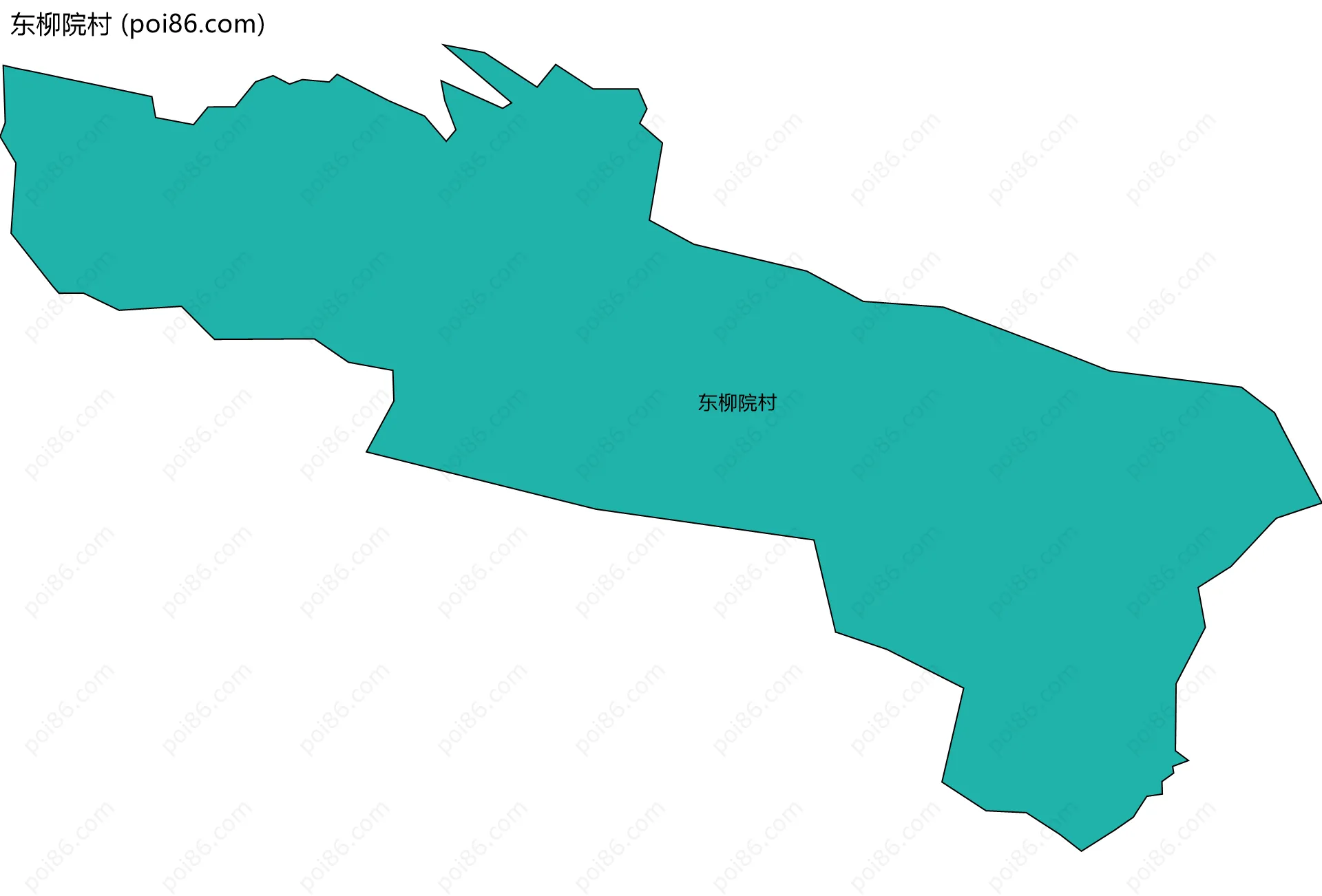 东柳院村边界地图