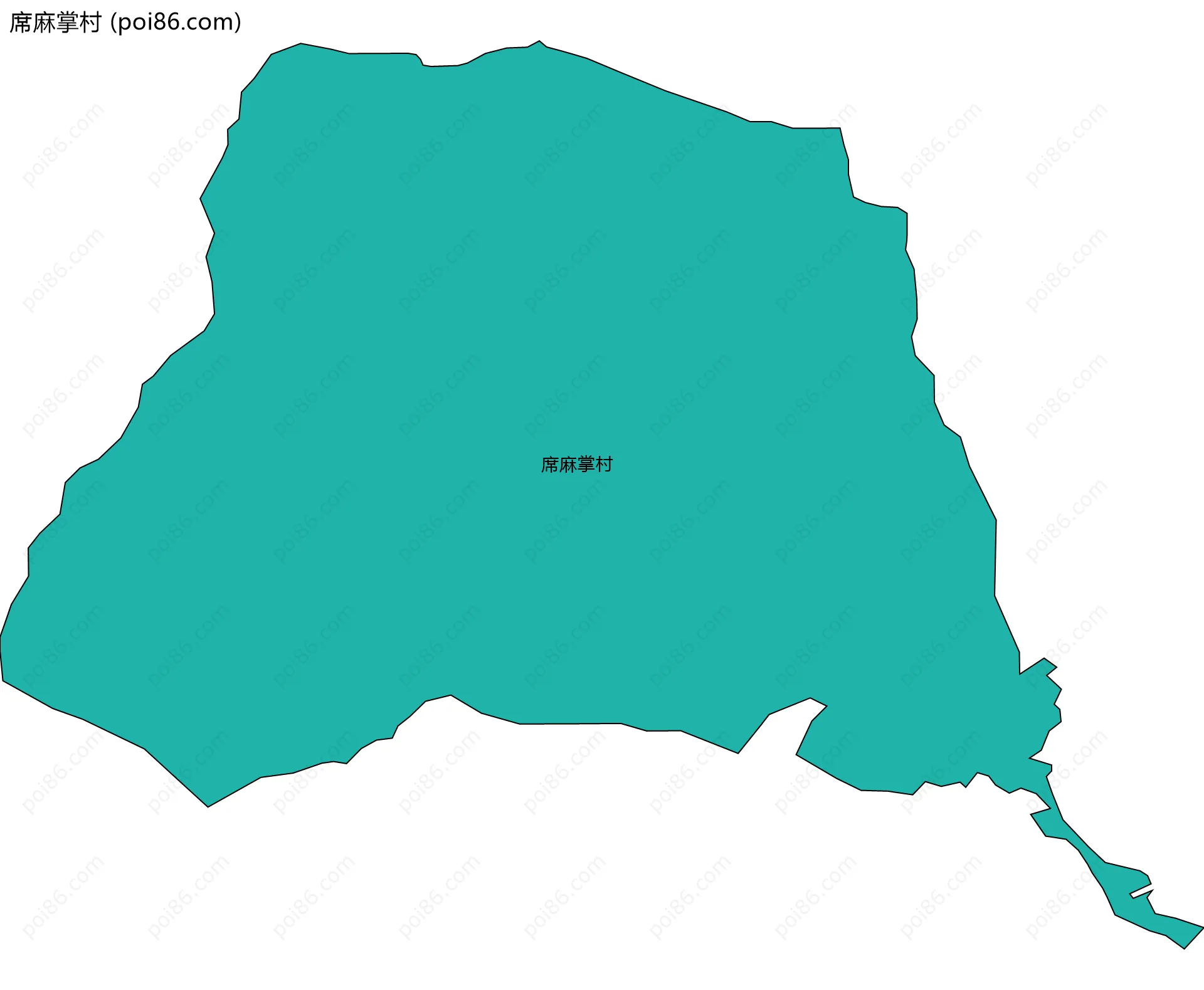 席麻掌村边界地图