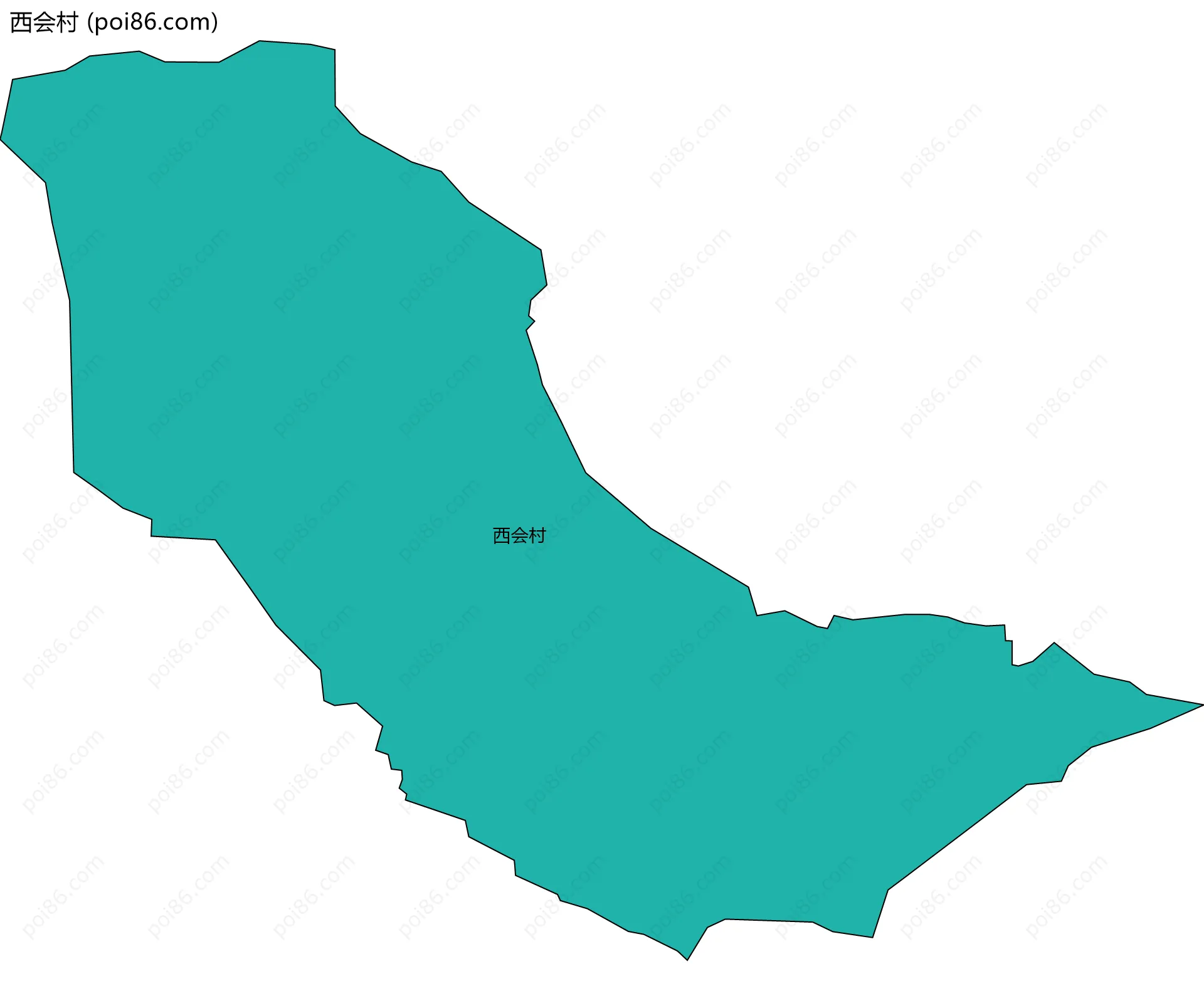 西会村边界地图