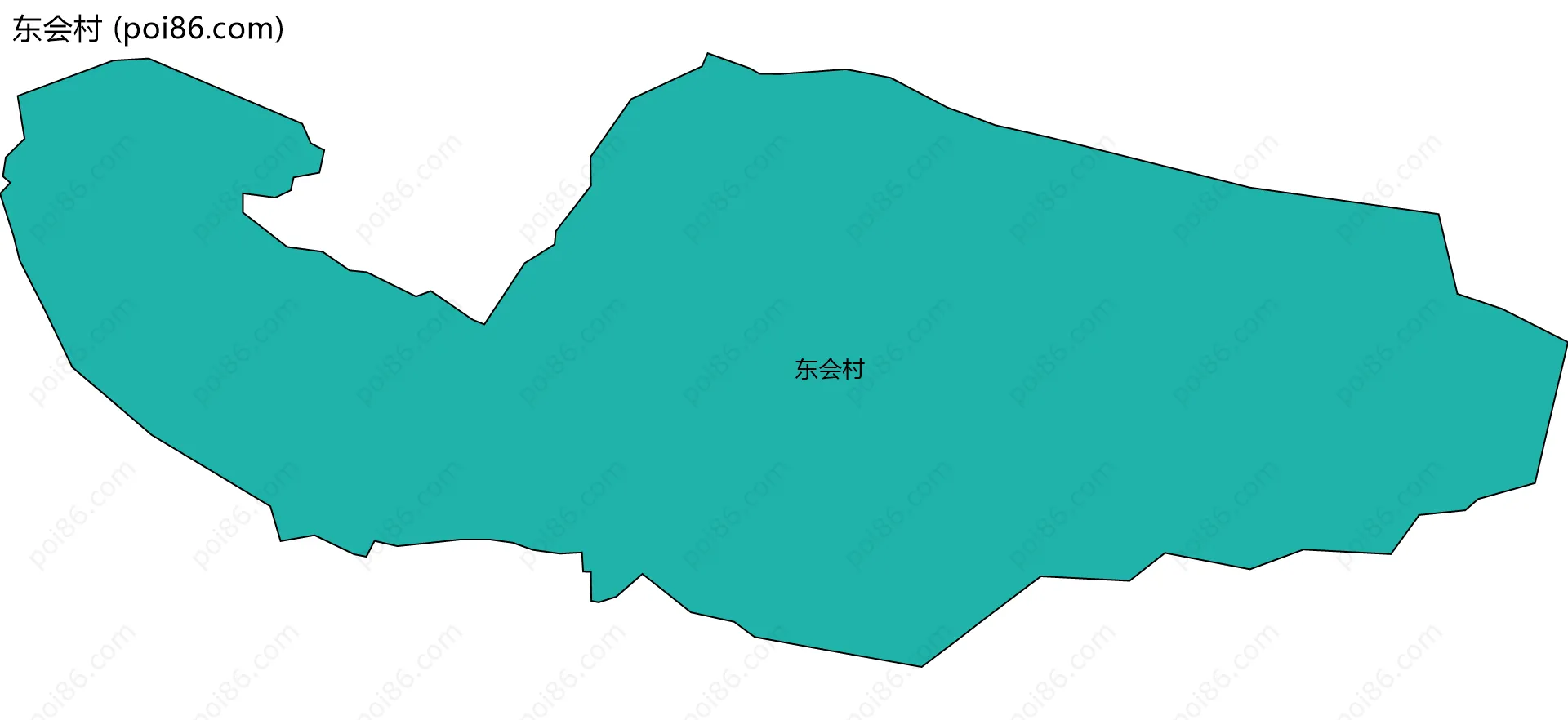 东会村边界地图