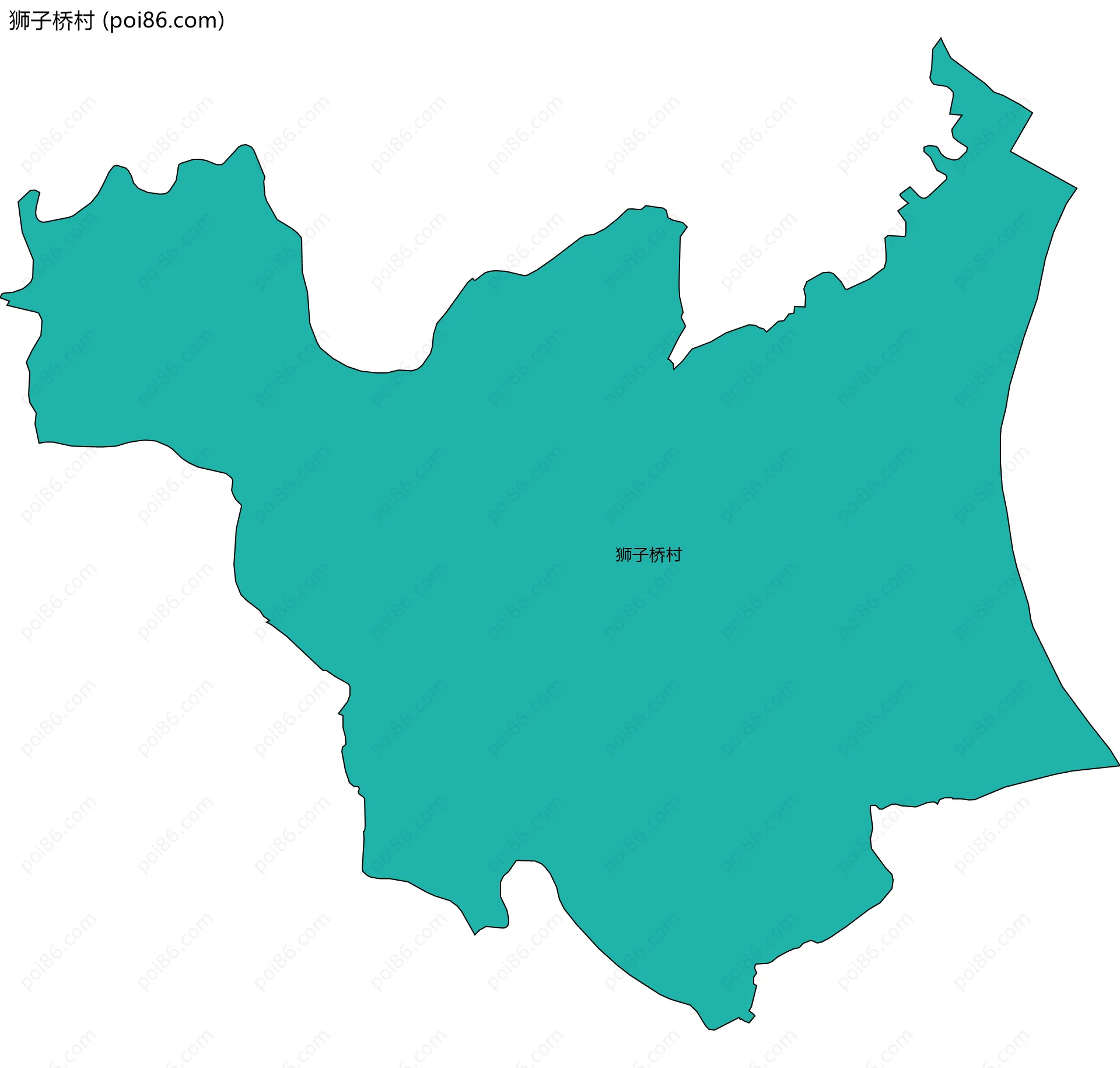 狮子桥村边界地图