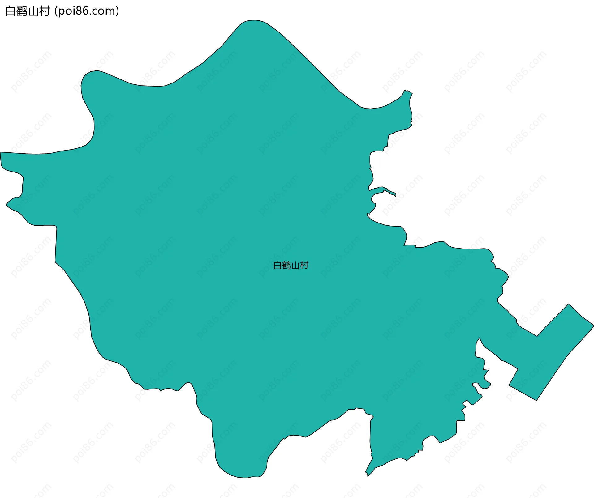 白鹤山村边界地图