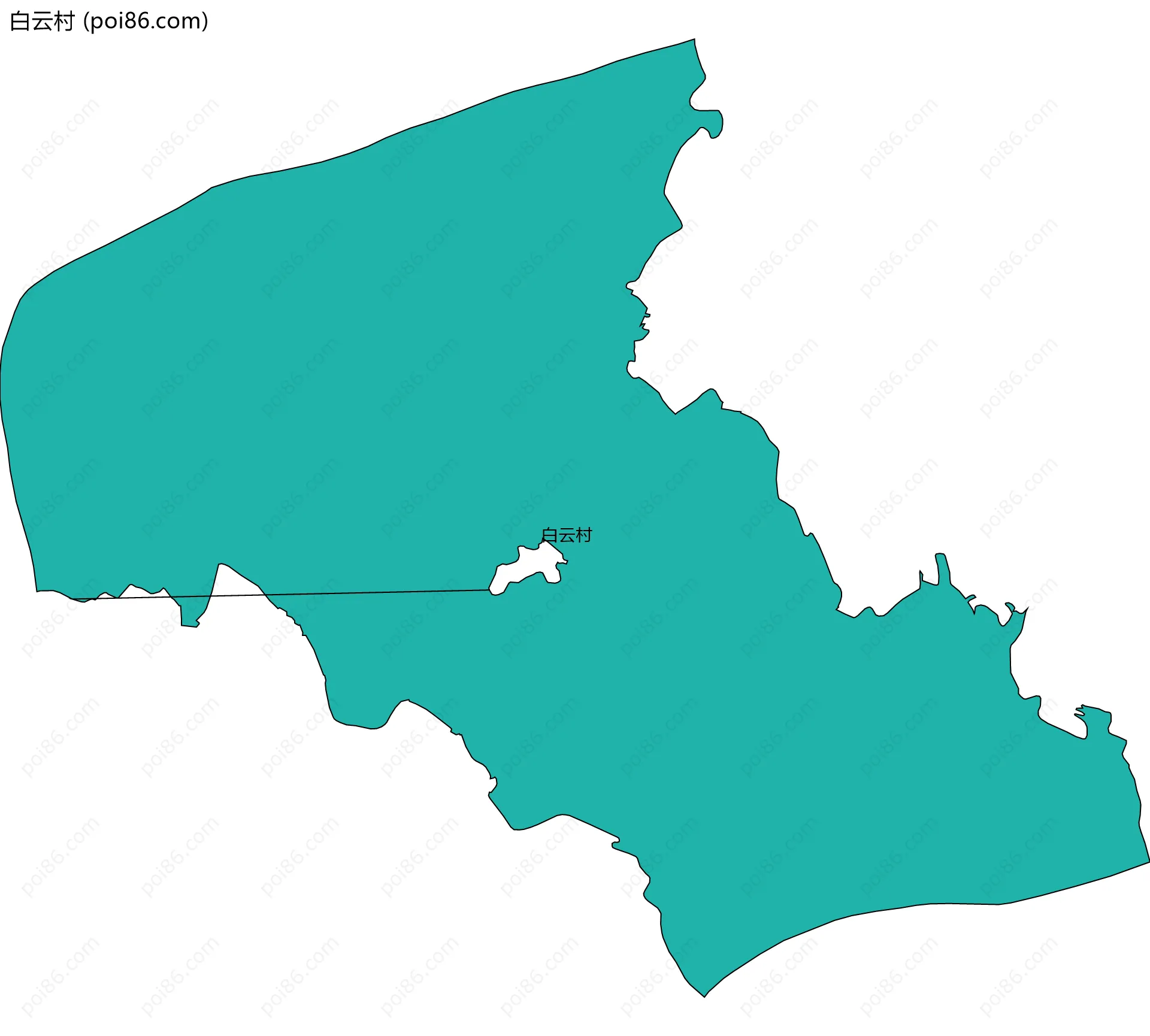 白云村边界地图