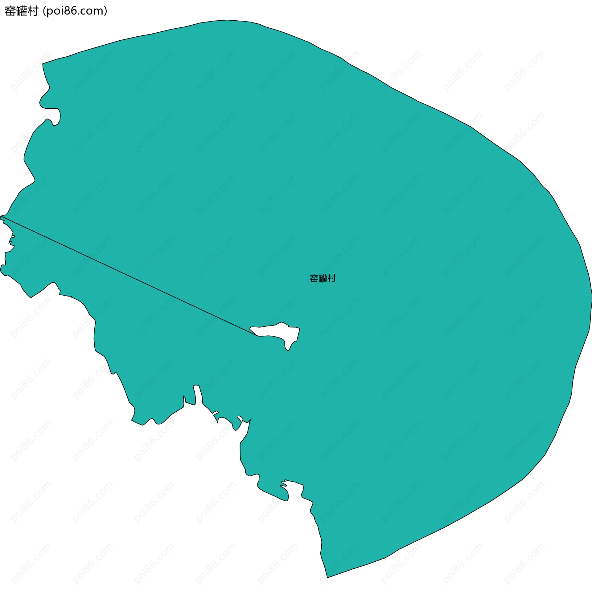 窑罐村边界地图