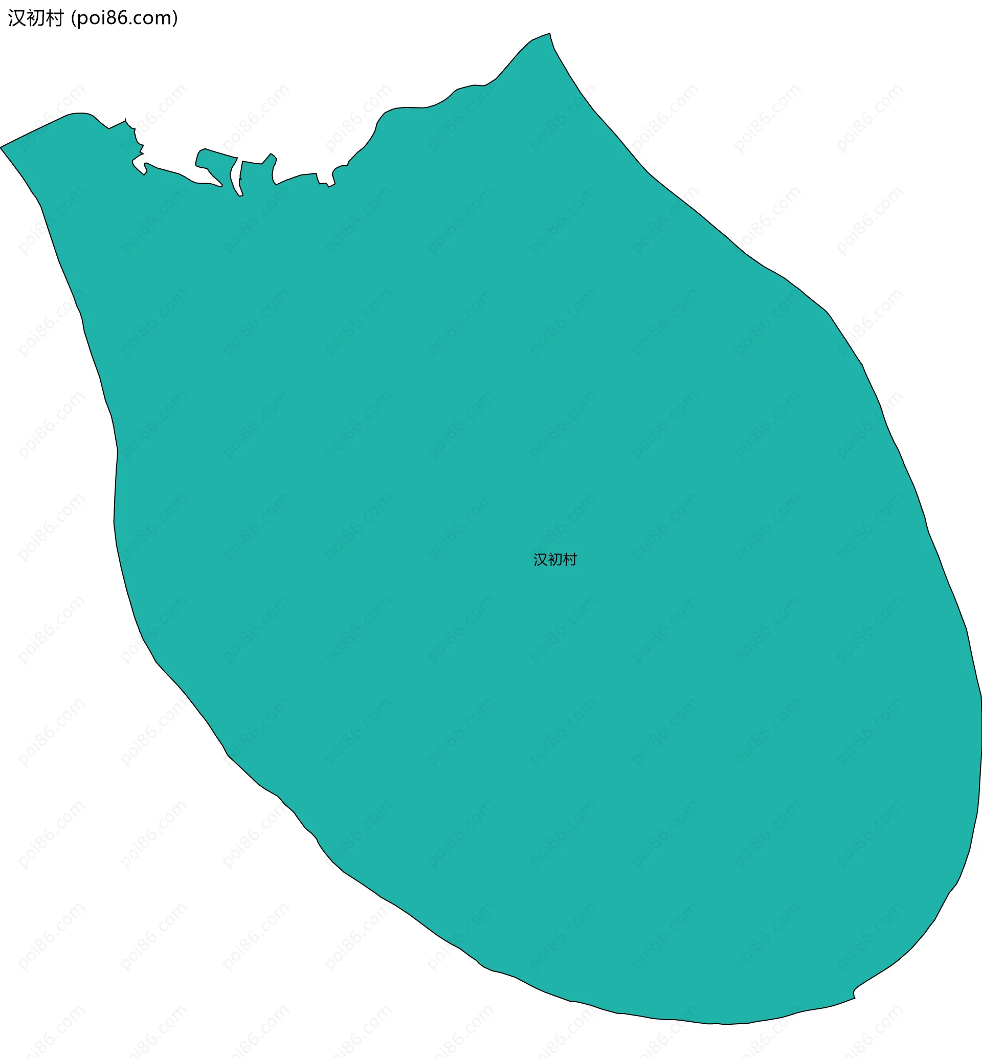 汉初村边界地图