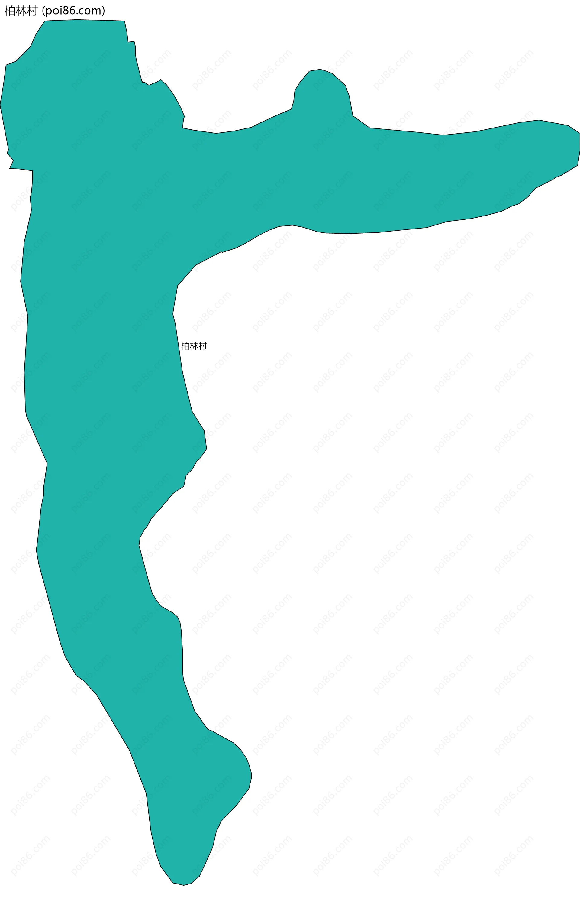 柏林村边界地图