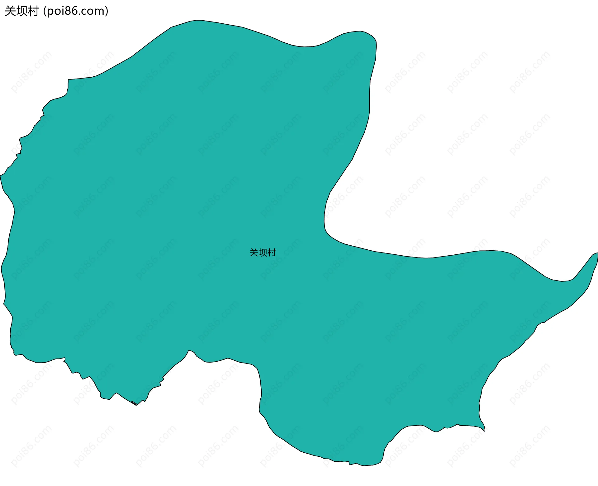 关坝村边界地图