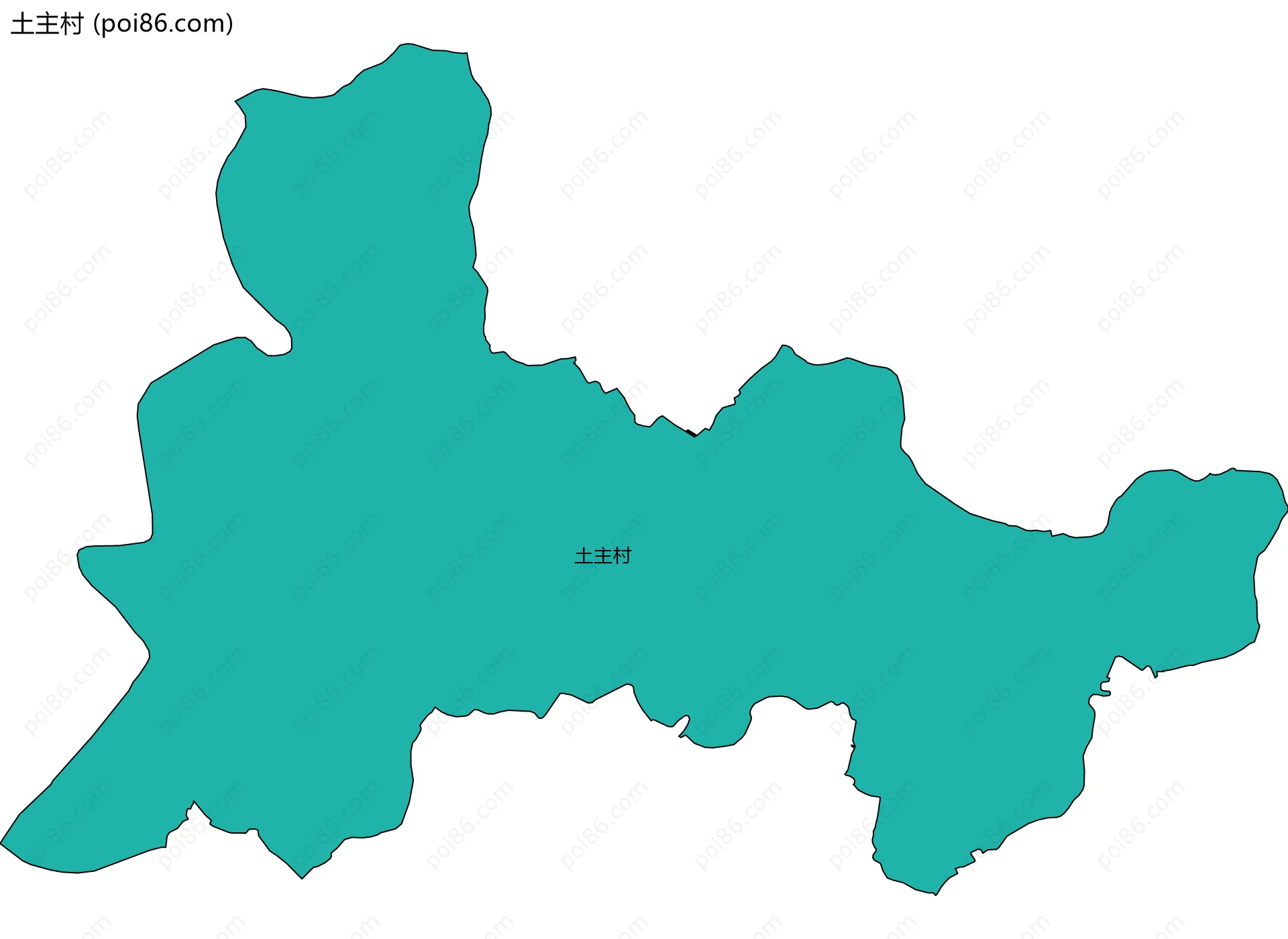 土主村边界地图