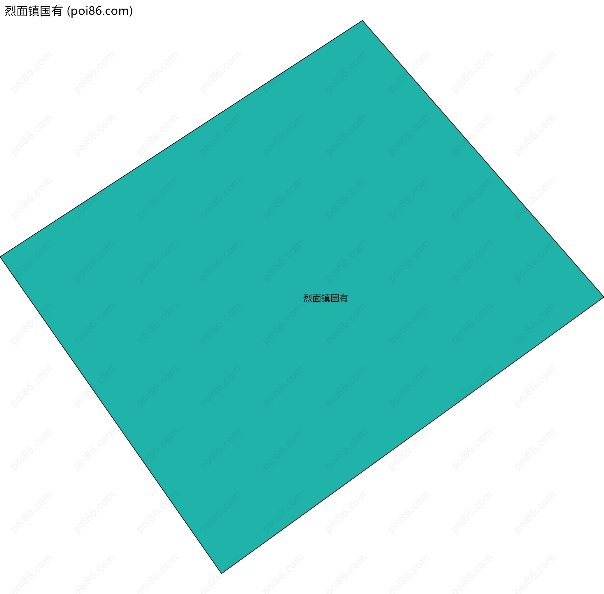 烈面镇国有边界地图