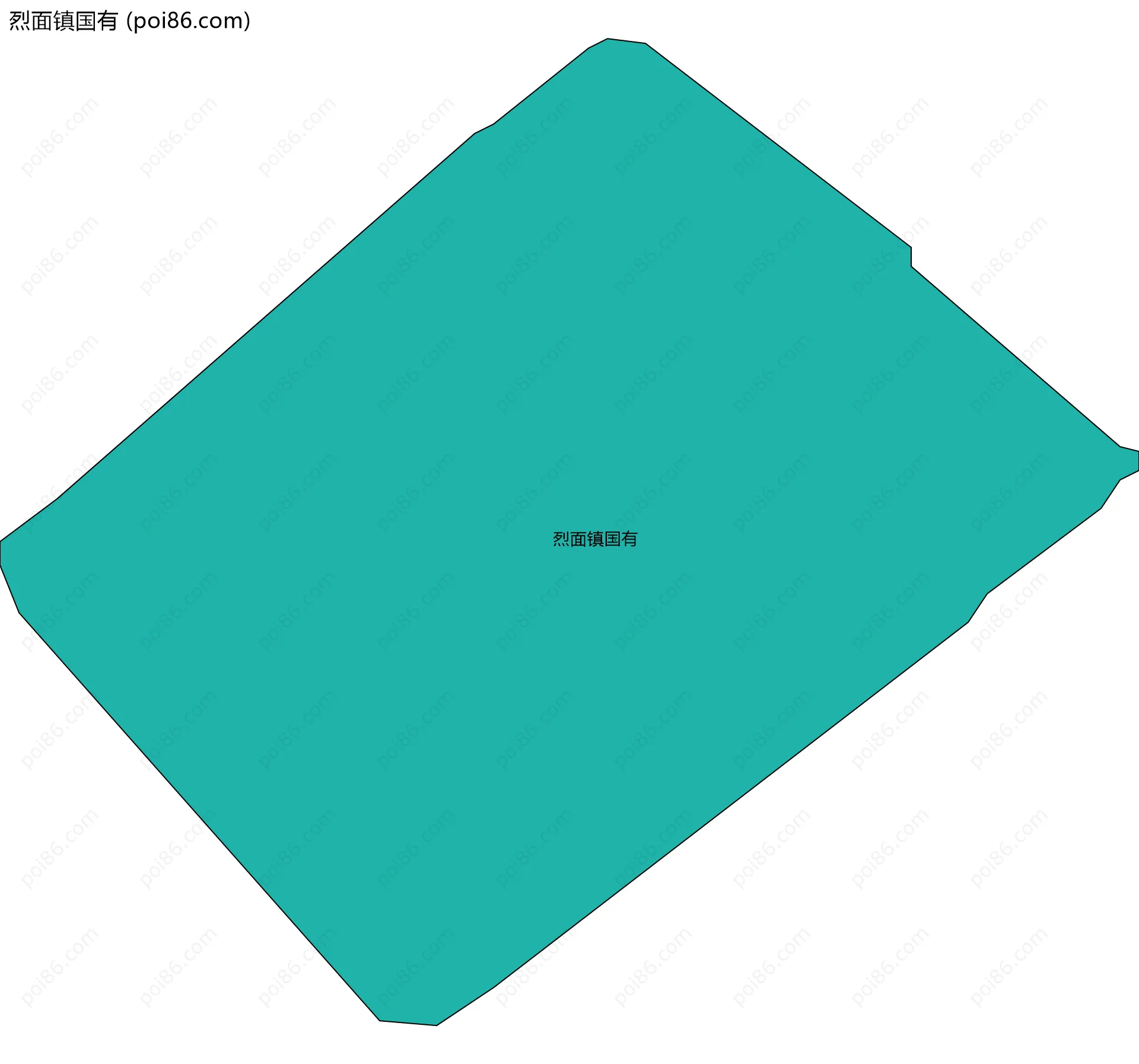 烈面镇国有边界地图