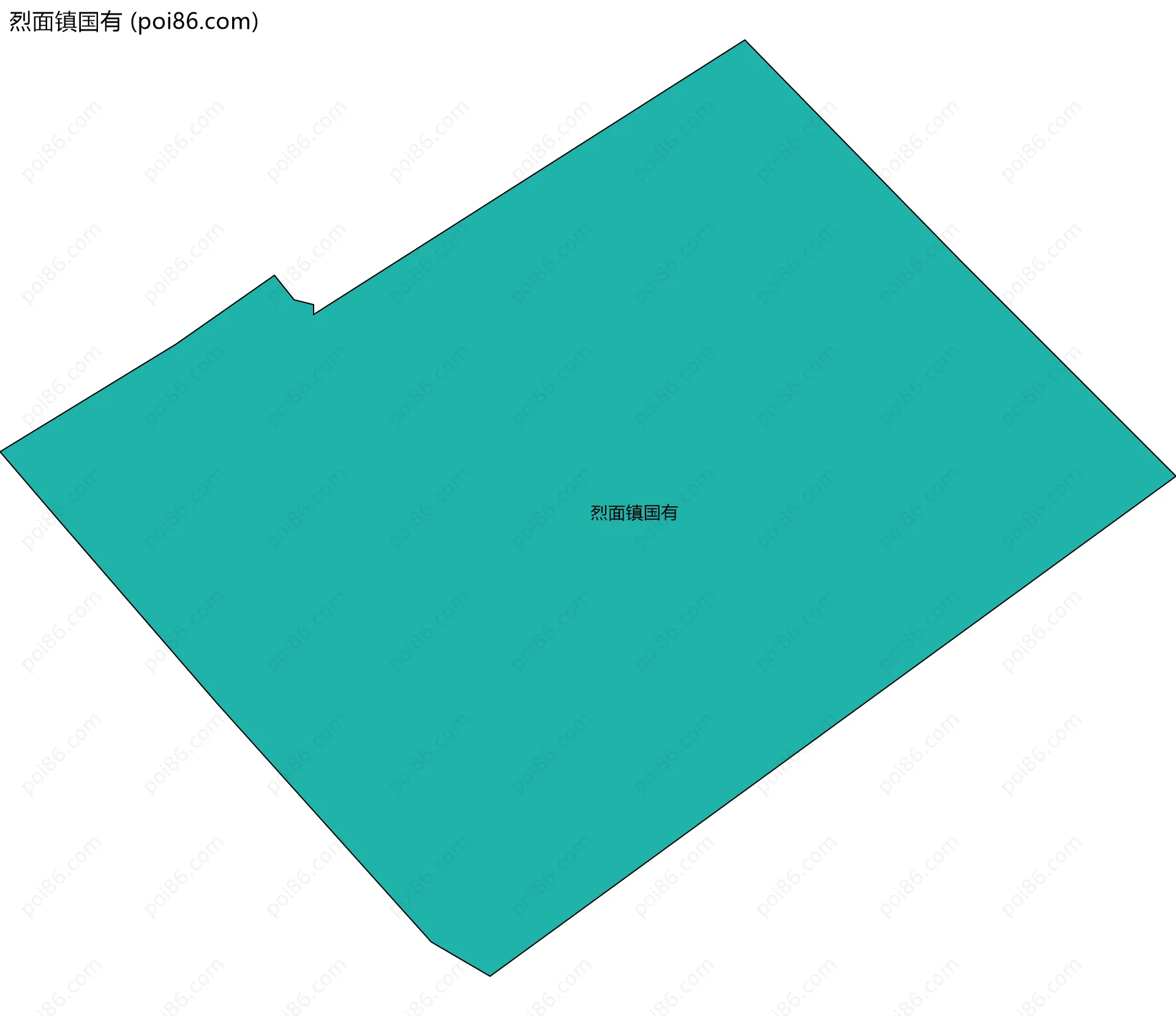 烈面镇国有边界地图