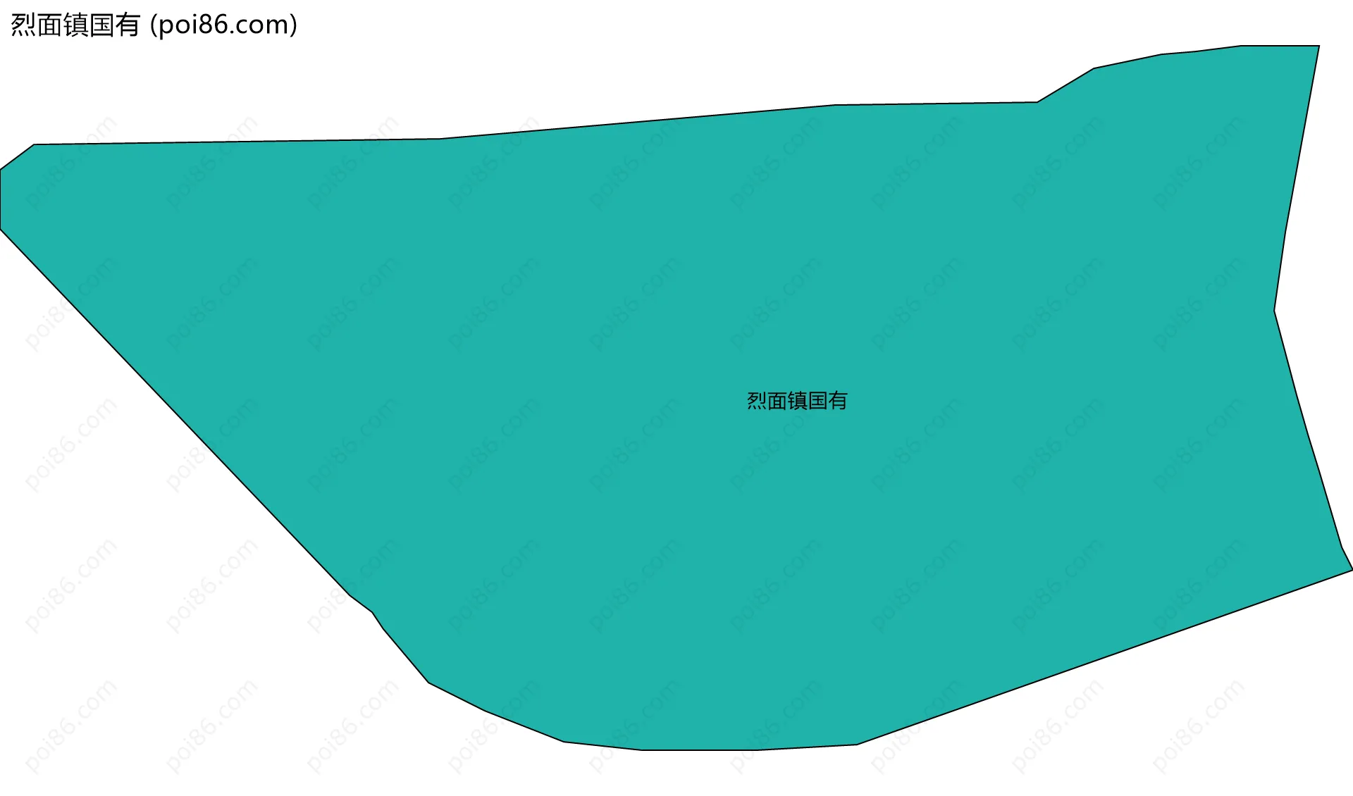 烈面镇国有边界地图