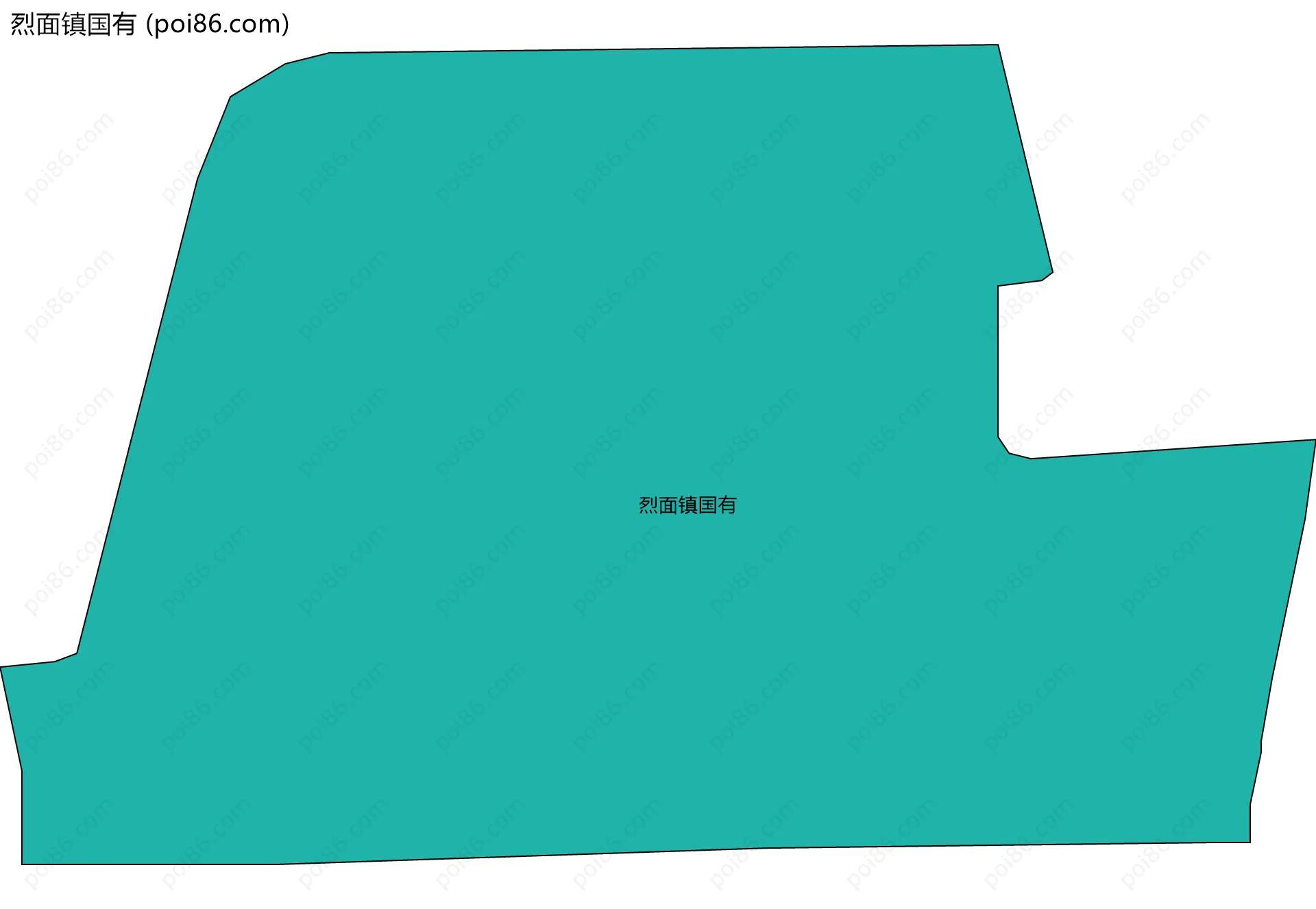 烈面镇国有边界地图