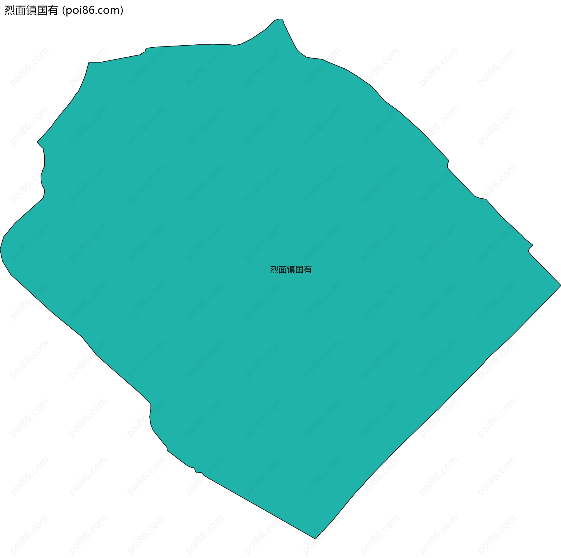 烈面镇国有边界地图