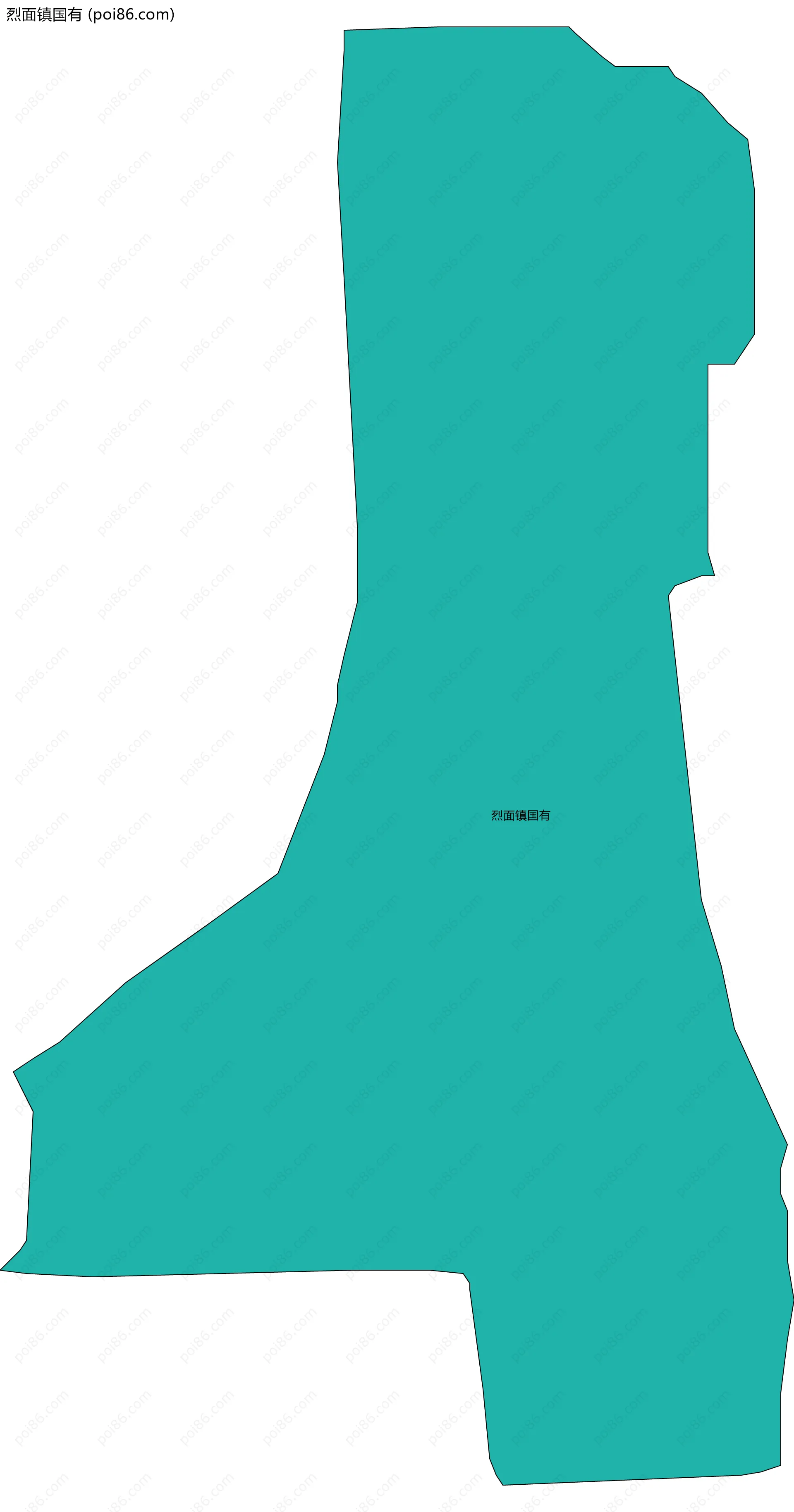 烈面镇国有边界地图