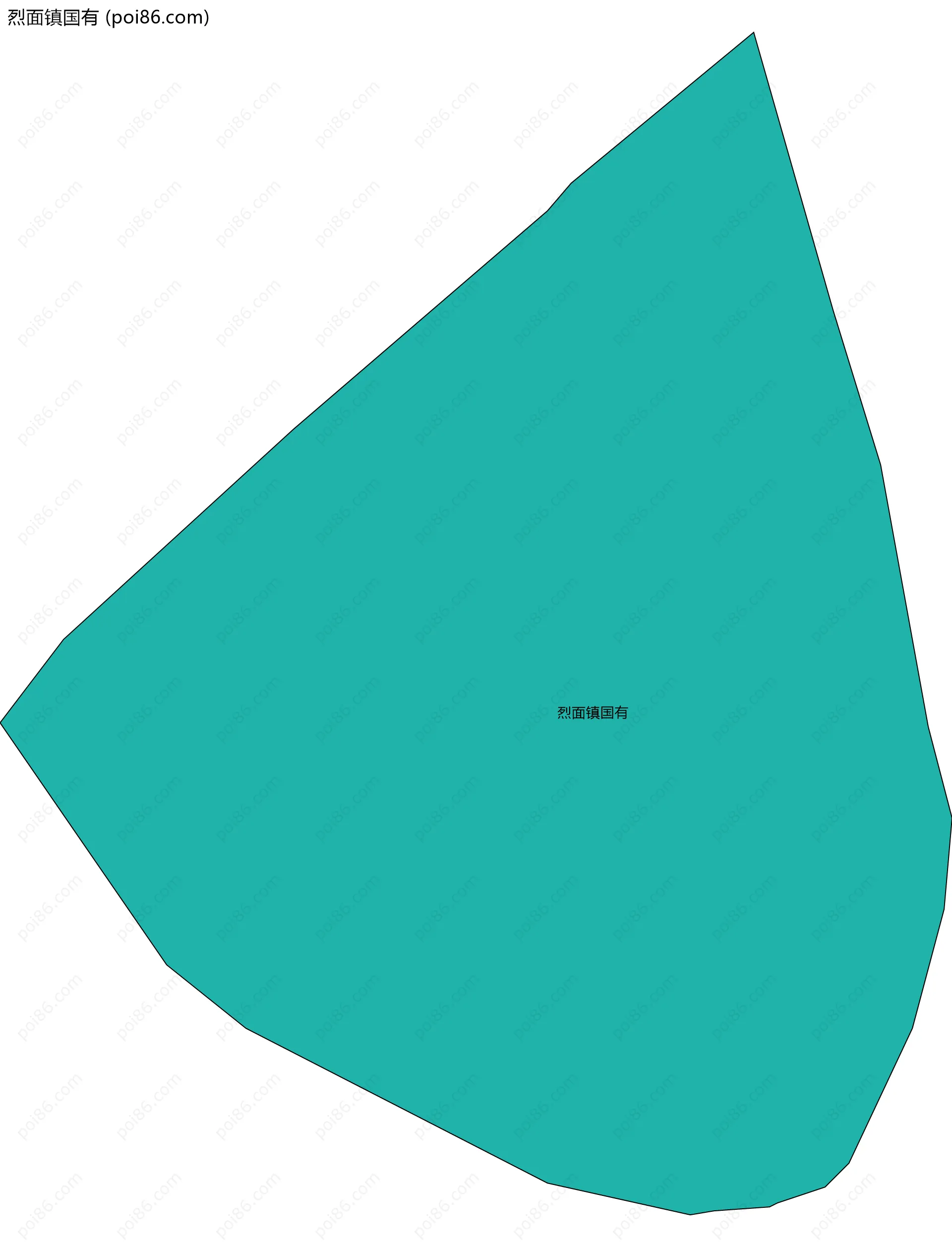 烈面镇国有边界地图