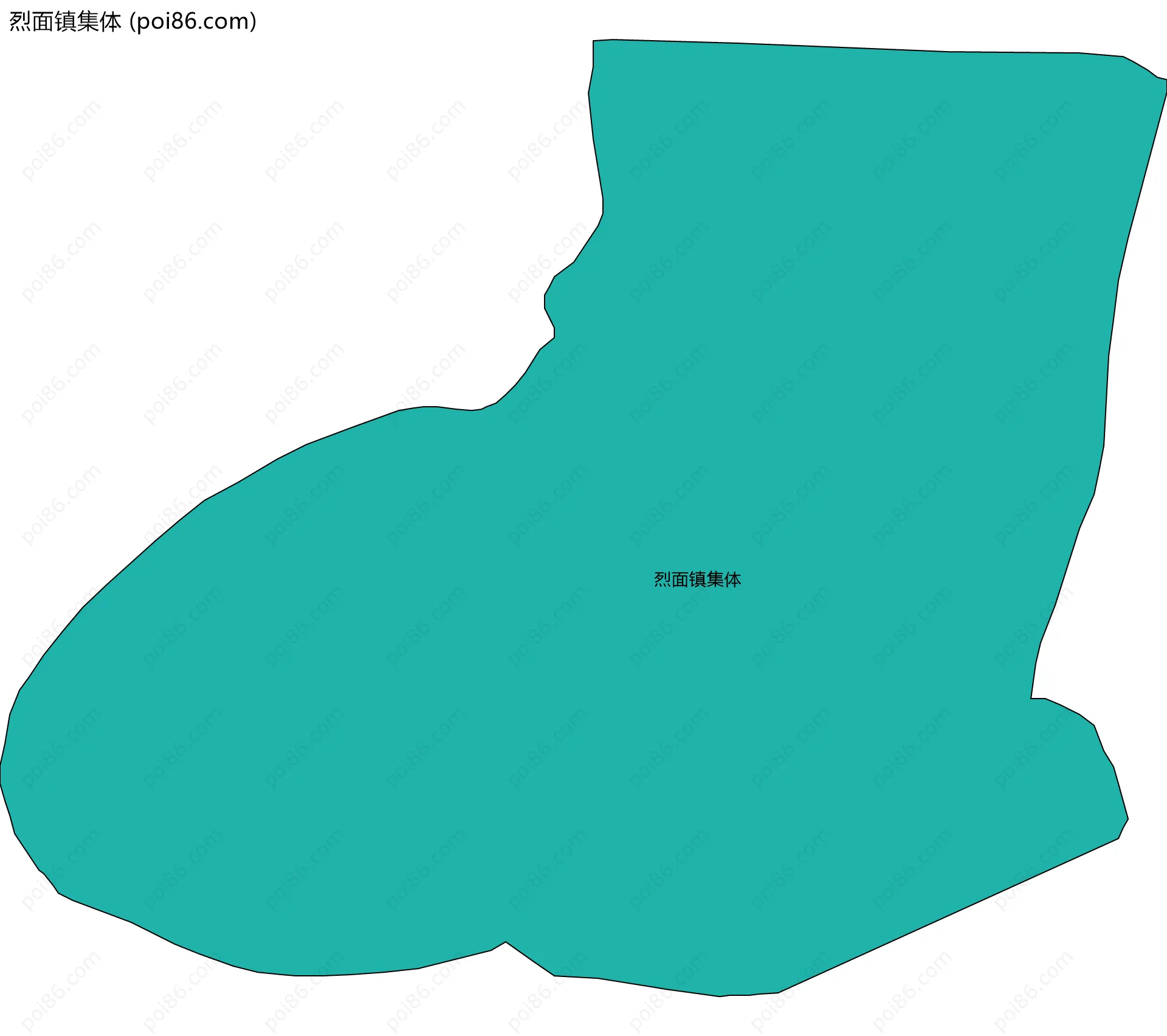 烈面镇集体边界地图