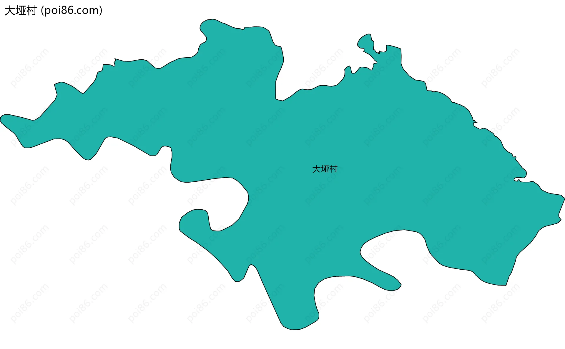 大垭村边界地图