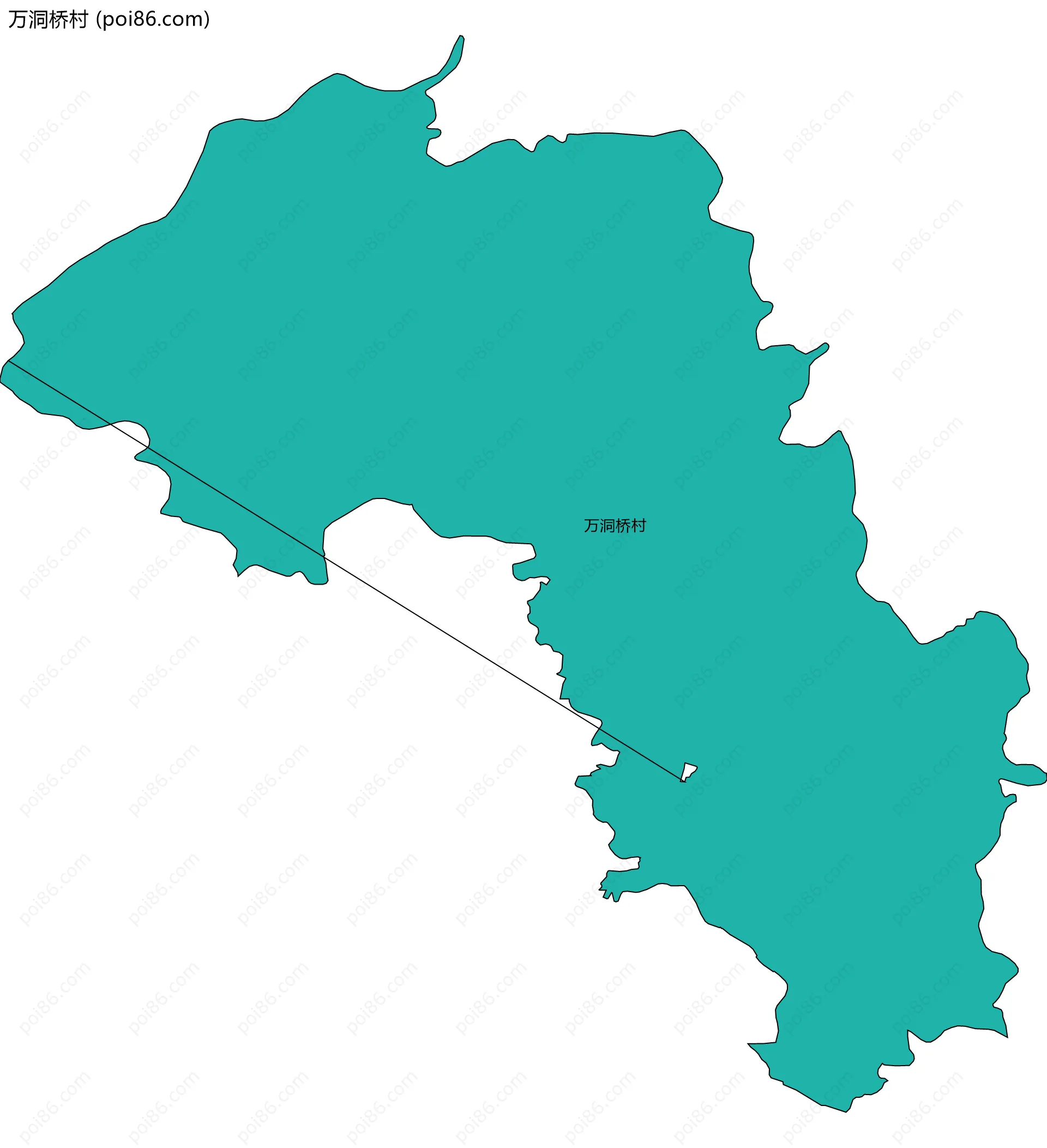 万洞桥村边界地图