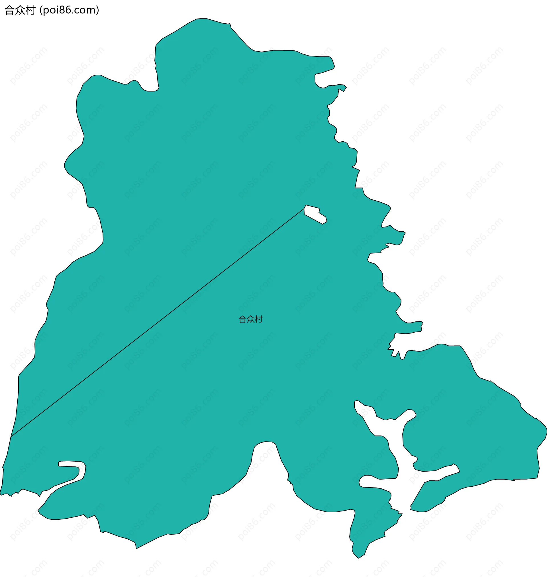 合众村边界地图