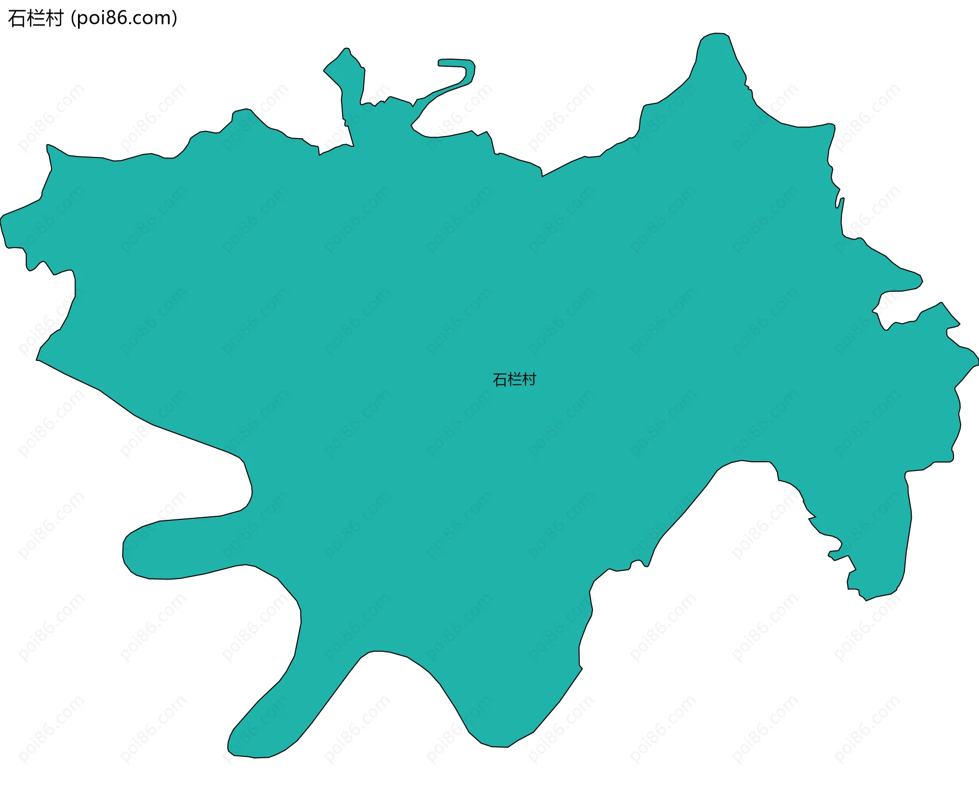 石栏村边界地图