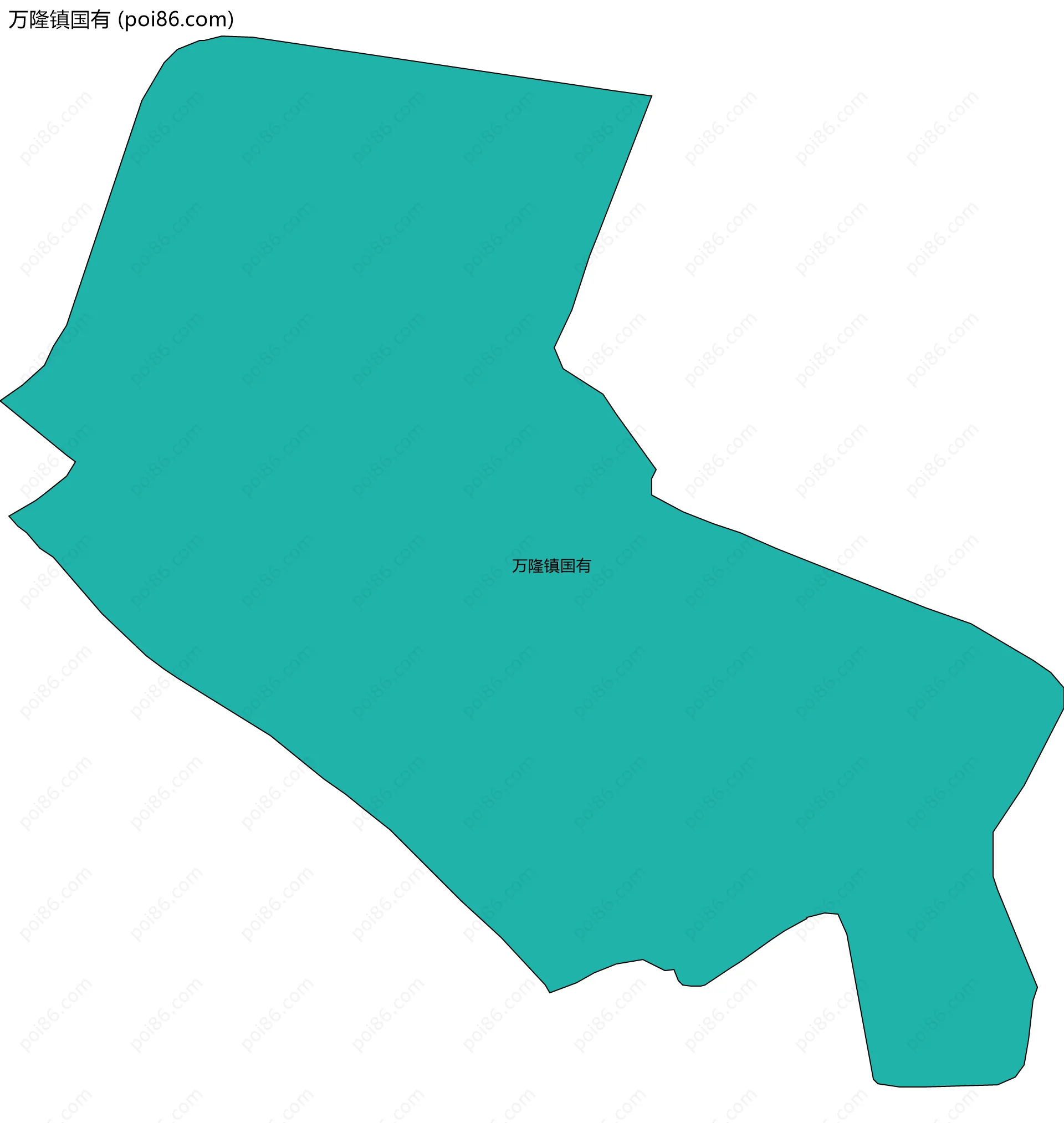 万隆镇国有边界地图