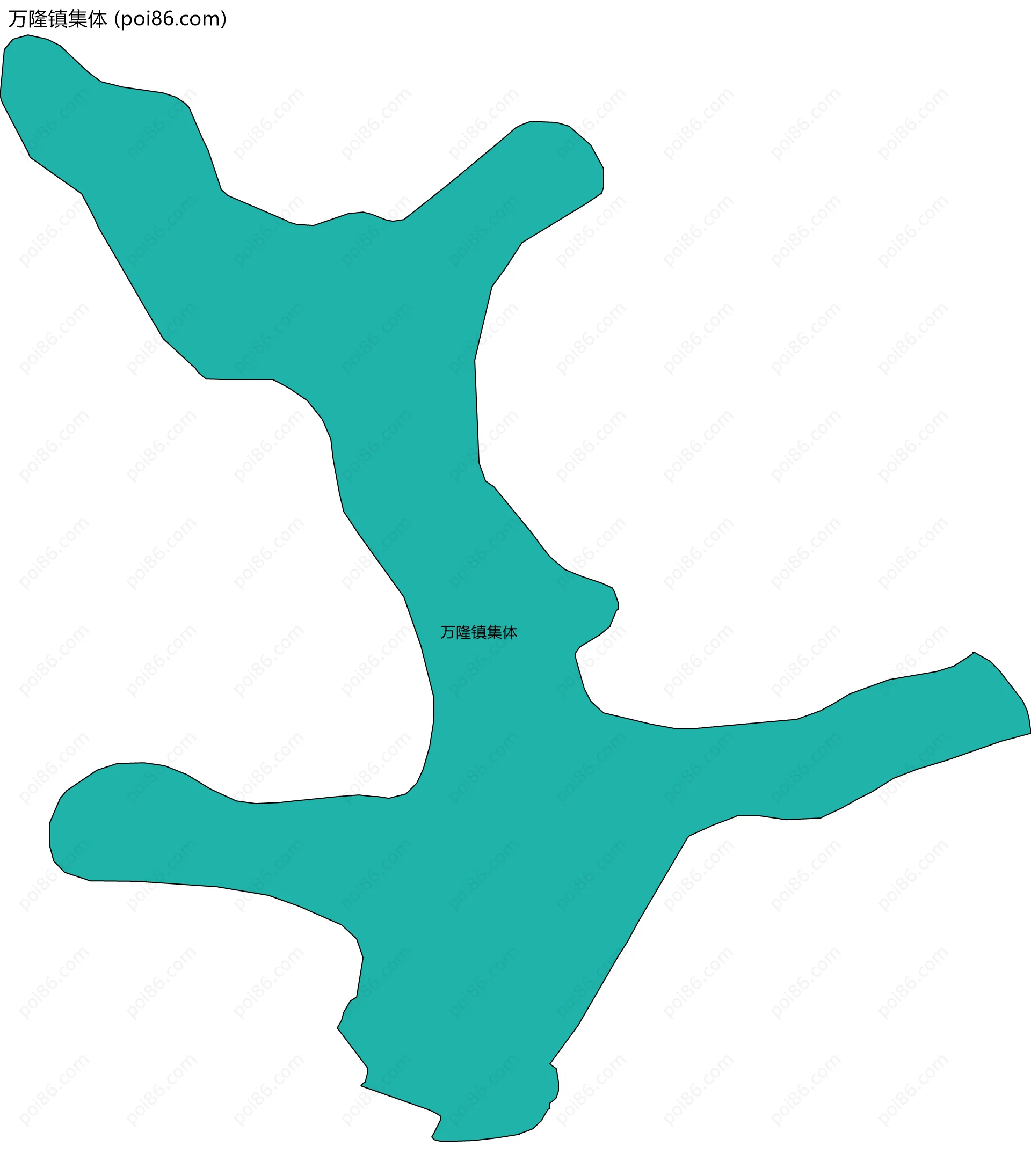 万隆镇集体边界地图