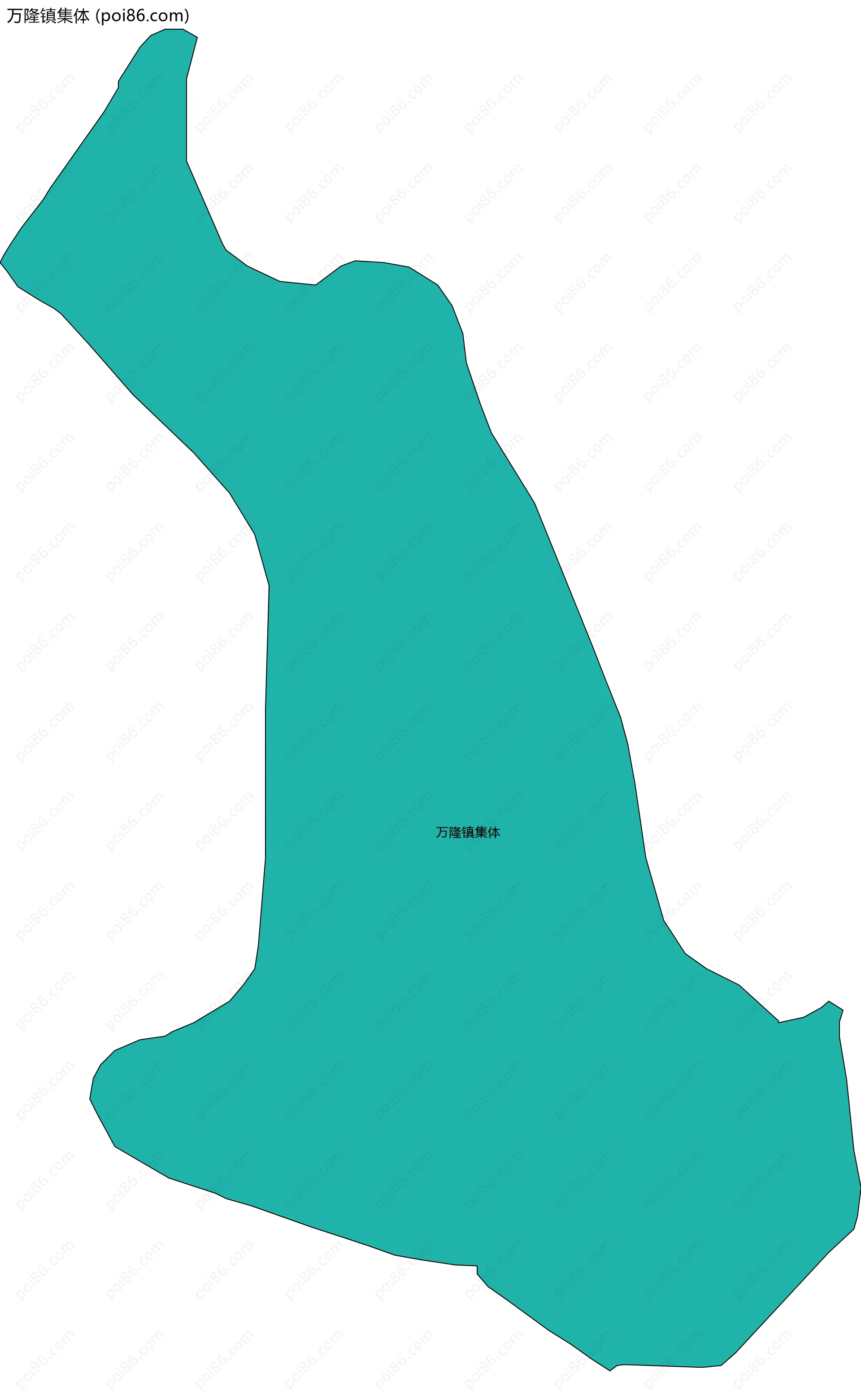 万隆镇集体边界地图