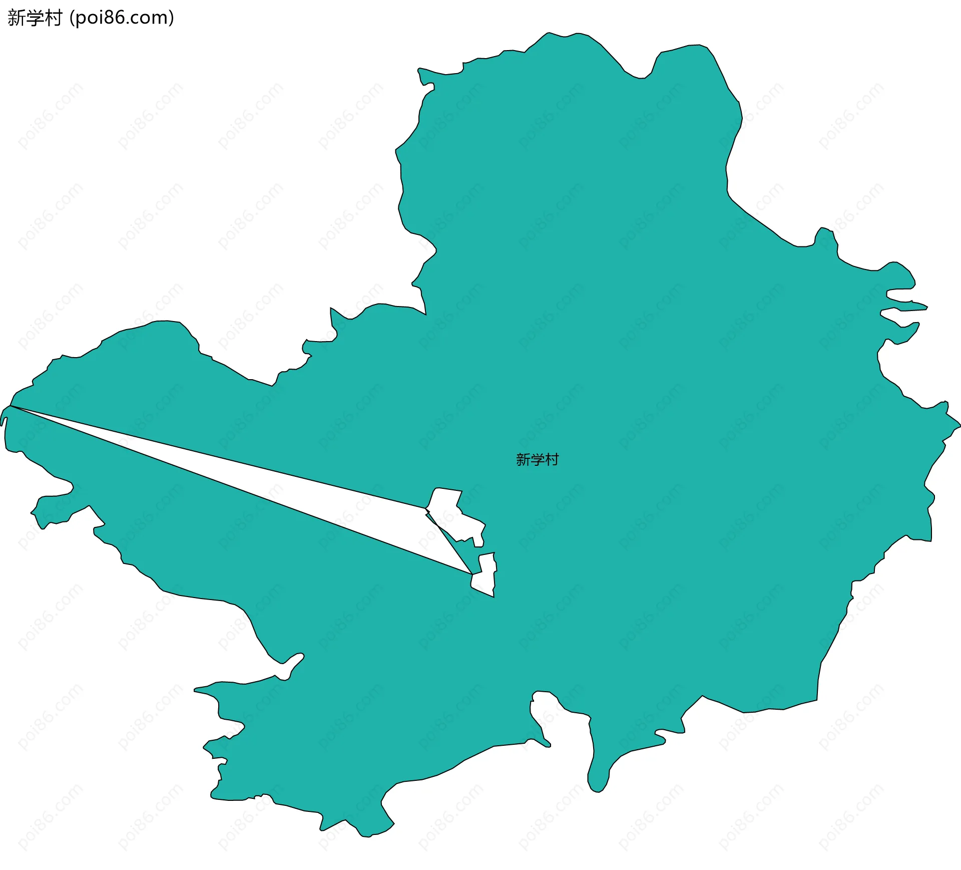 新学村边界地图